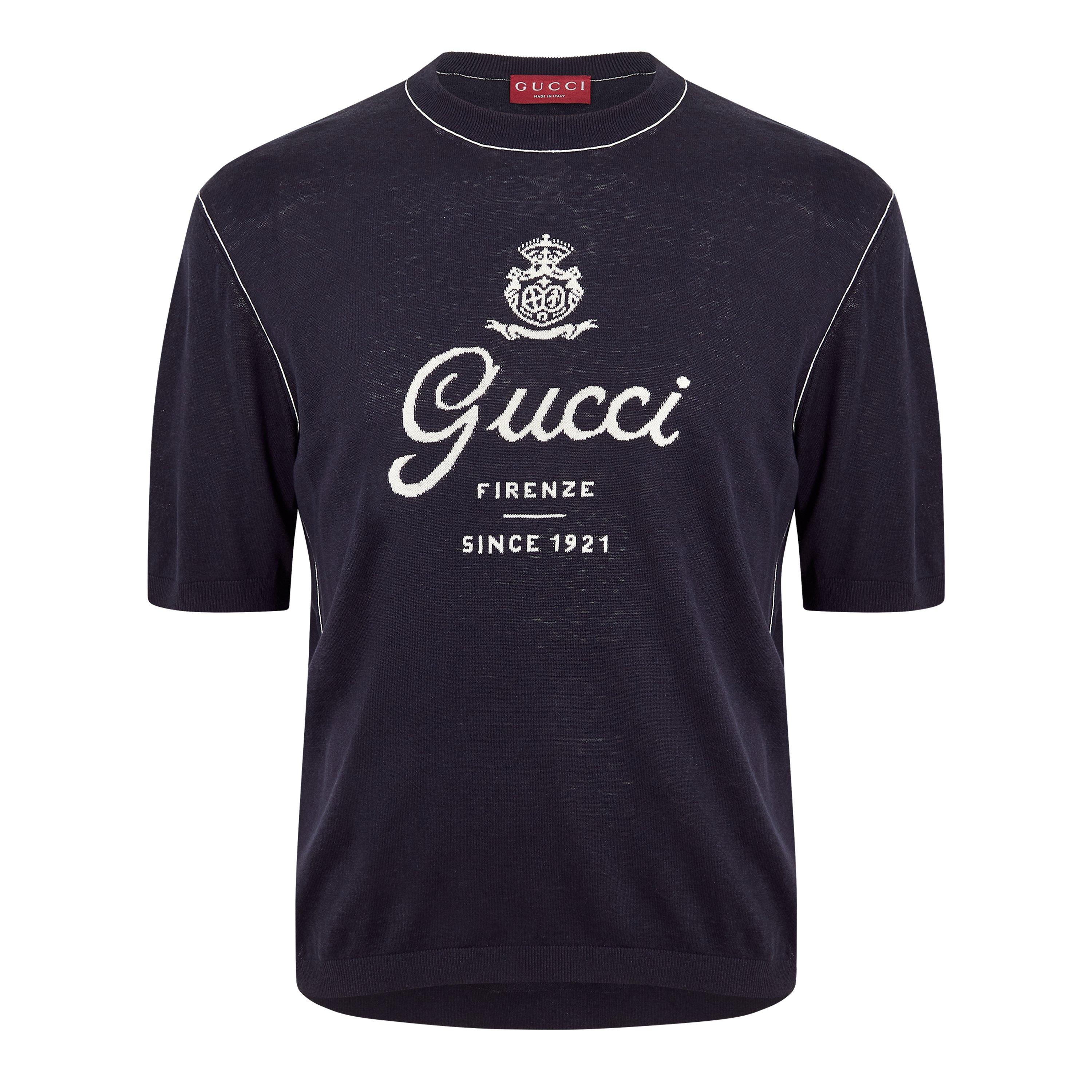 Ink / White - Gucci - Gucci SS Crew Wool Sn61 - 1