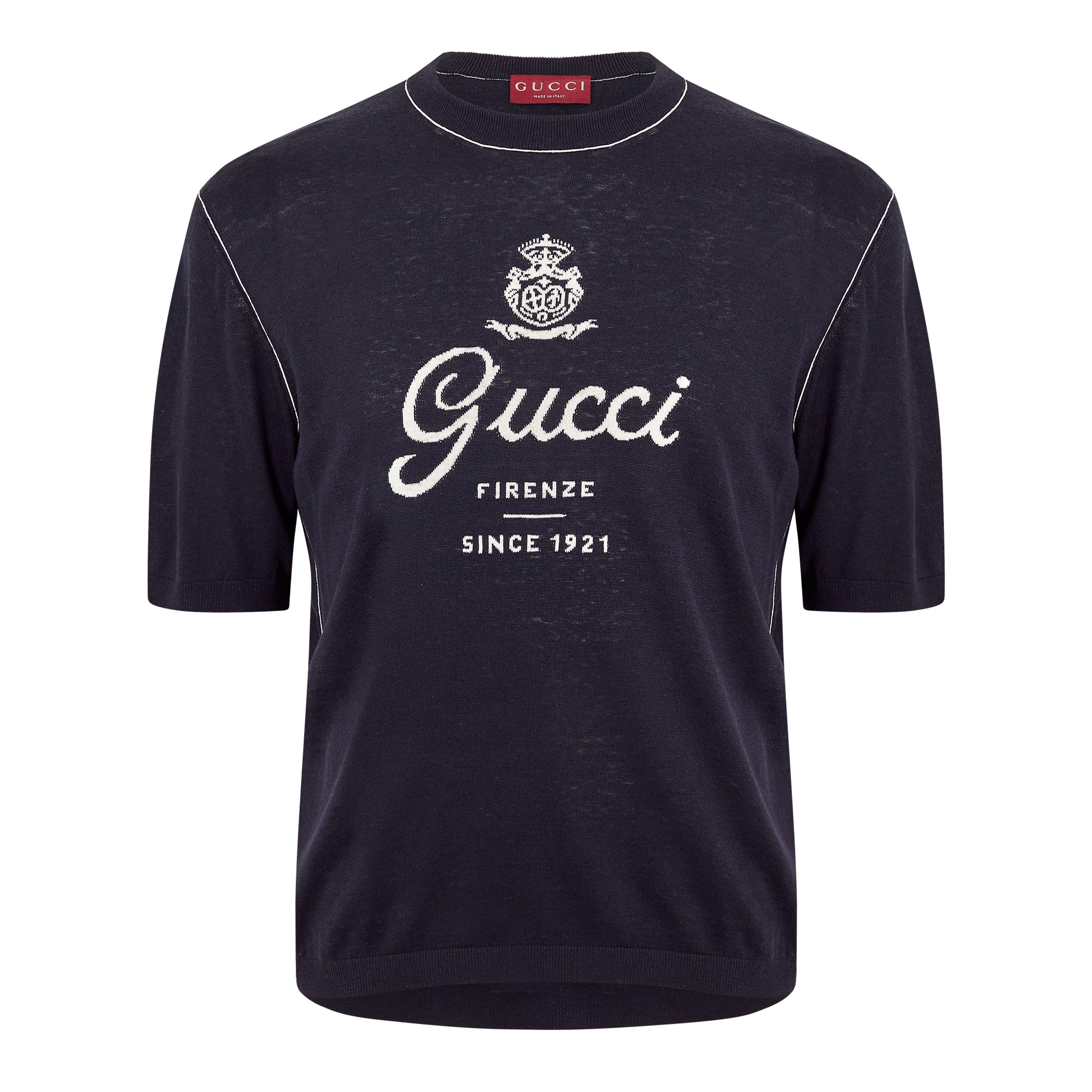Gucci Gucci SS Crew Wool Sn61 - Ink / White - L