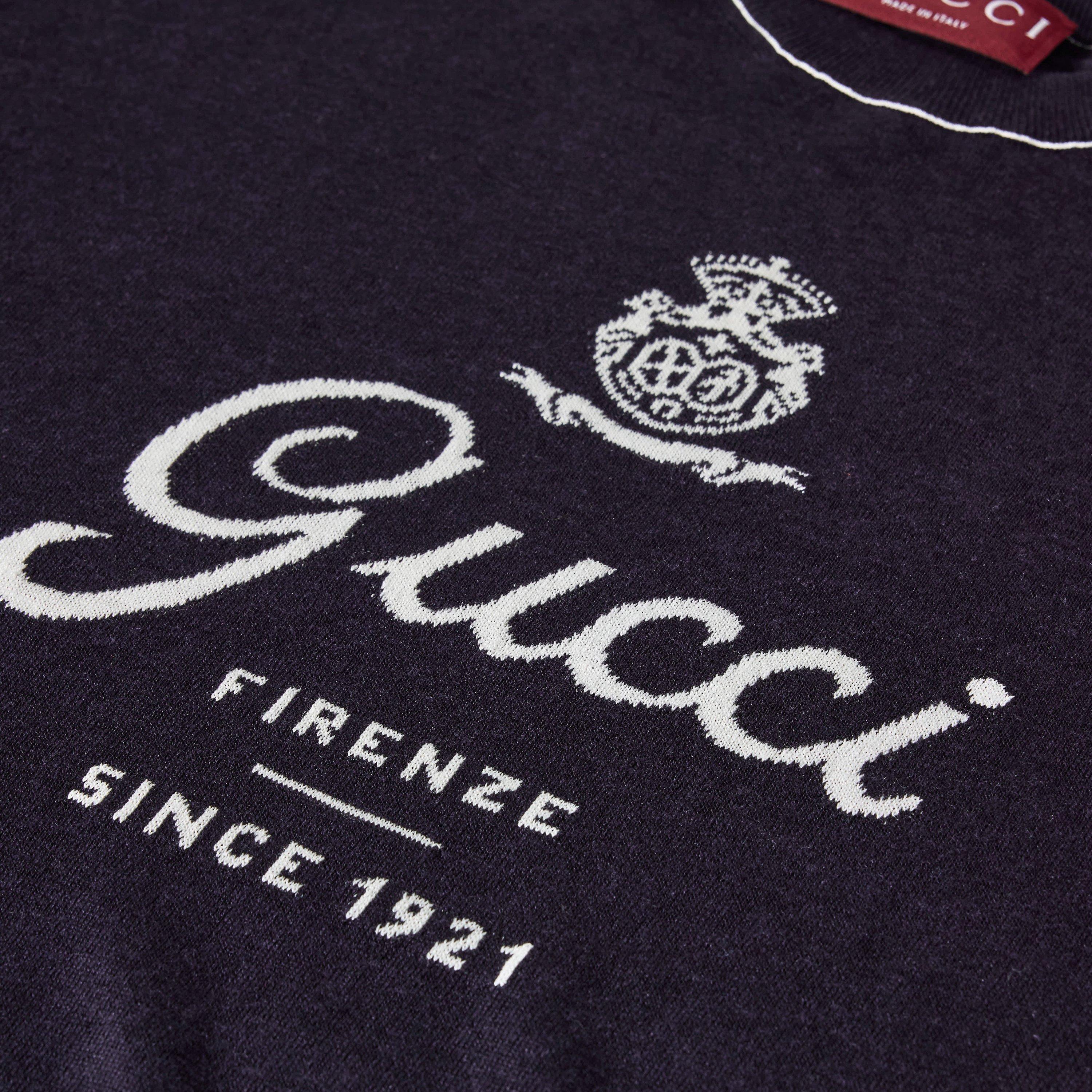 Ink / White - Gucci - Gucci SS Crew Wool Sn61 - 5