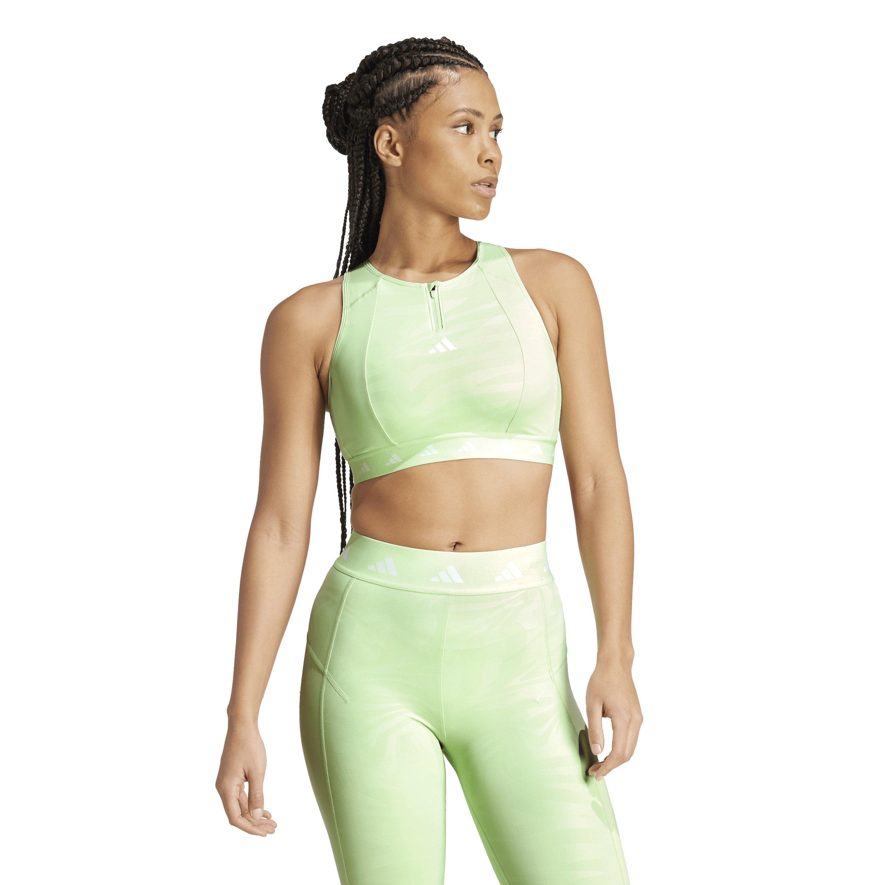 Green - adidas - Pwim Ms Tf Aop High Impact Sports Bra Womens - 3