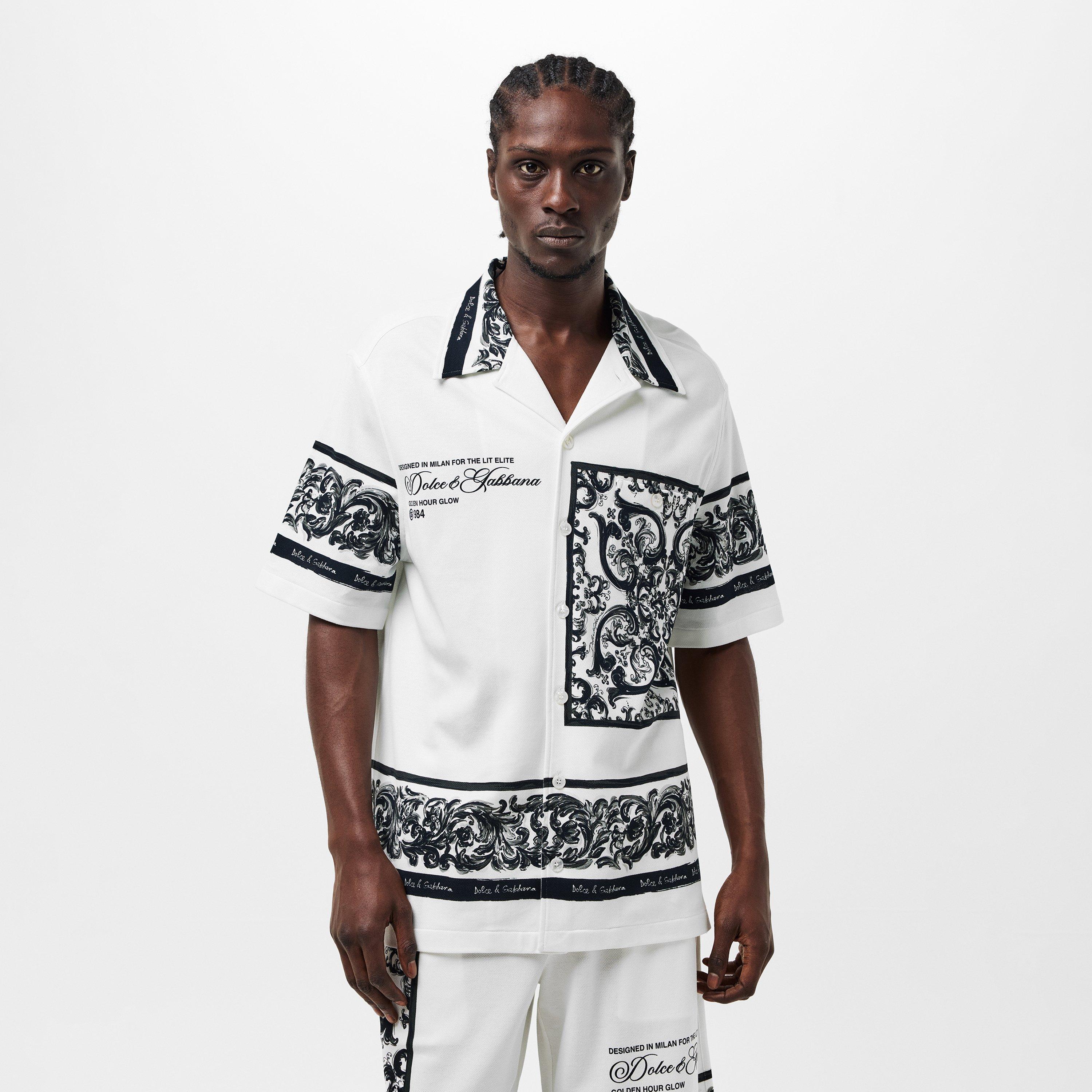 Maiolica - Dolce and Gabbana - Men's Short Sleeve Bowling Shirt - 3