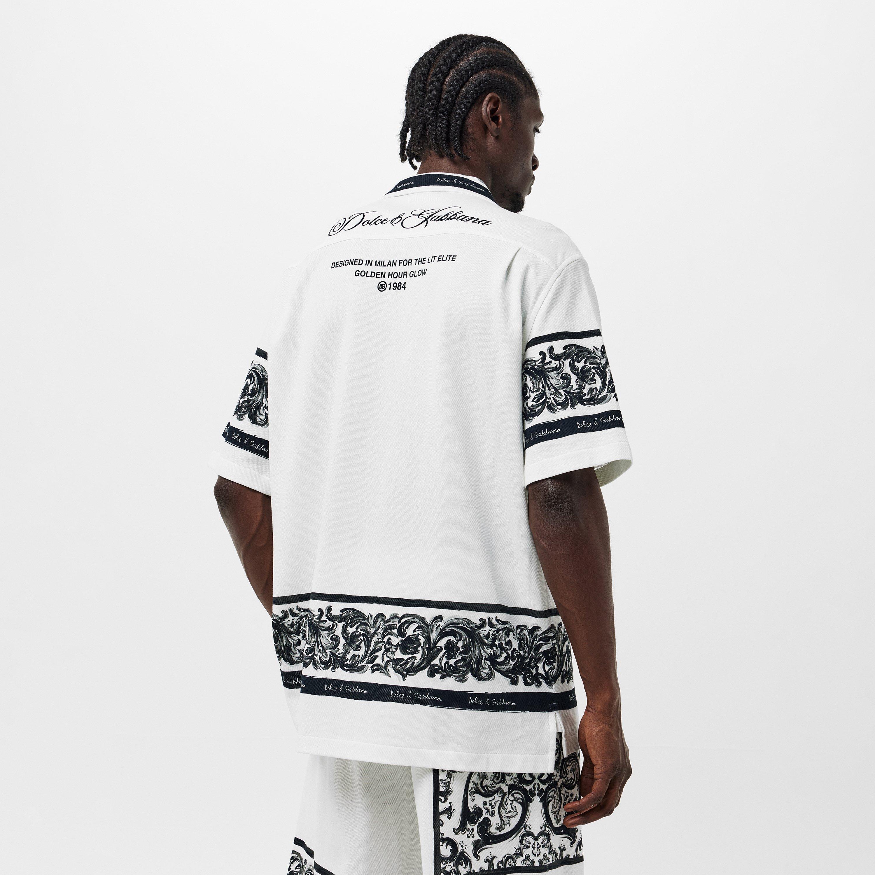 Maiolica - Dolce and Gabbana - Men's Short Sleeve Bowling Shirt - 4