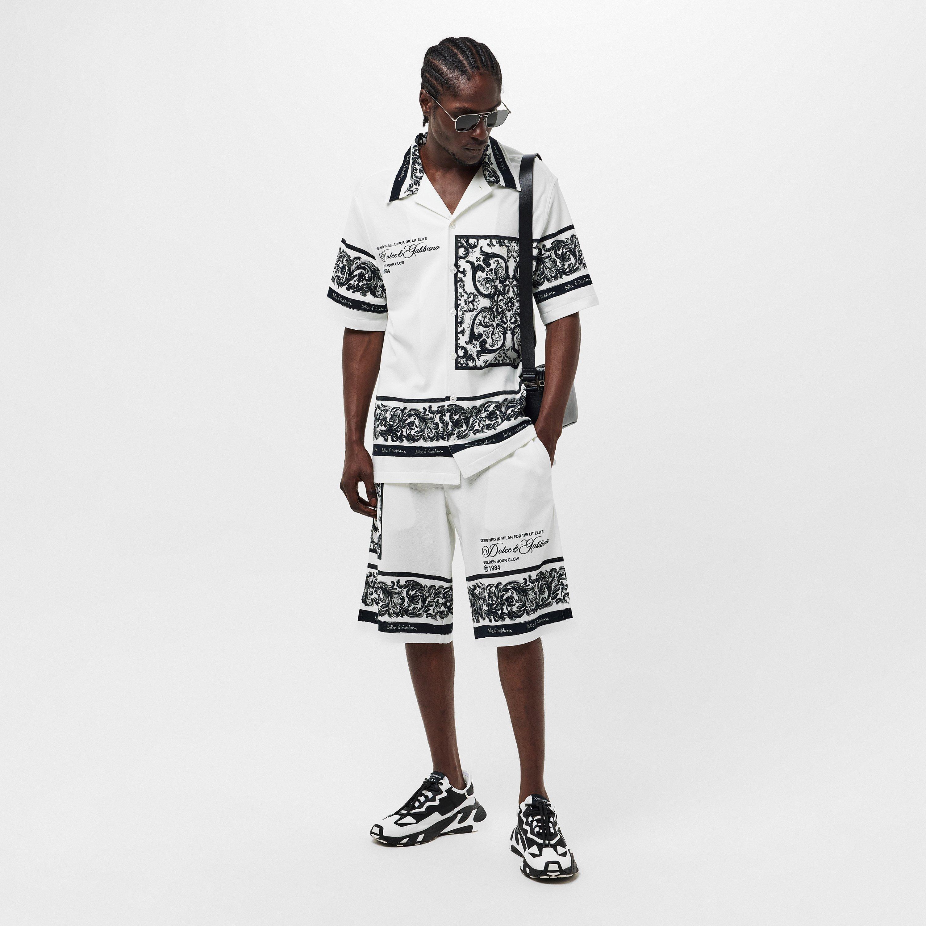 Maiolica - Dolce and Gabbana - Men's Short Sleeve Bowling Shirt - 6