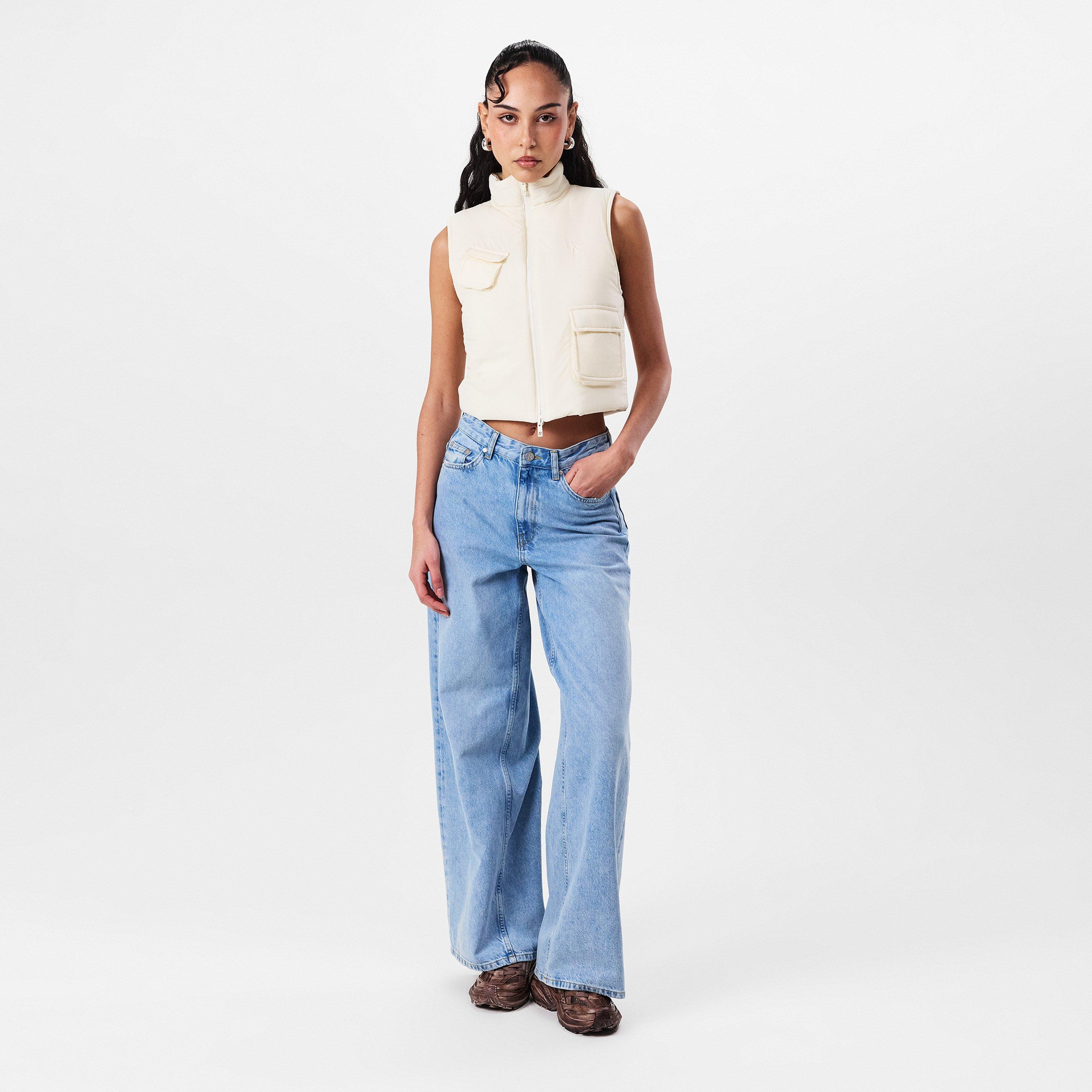 Washed Blue - Represent - Women's Wide Leg Jean - 6