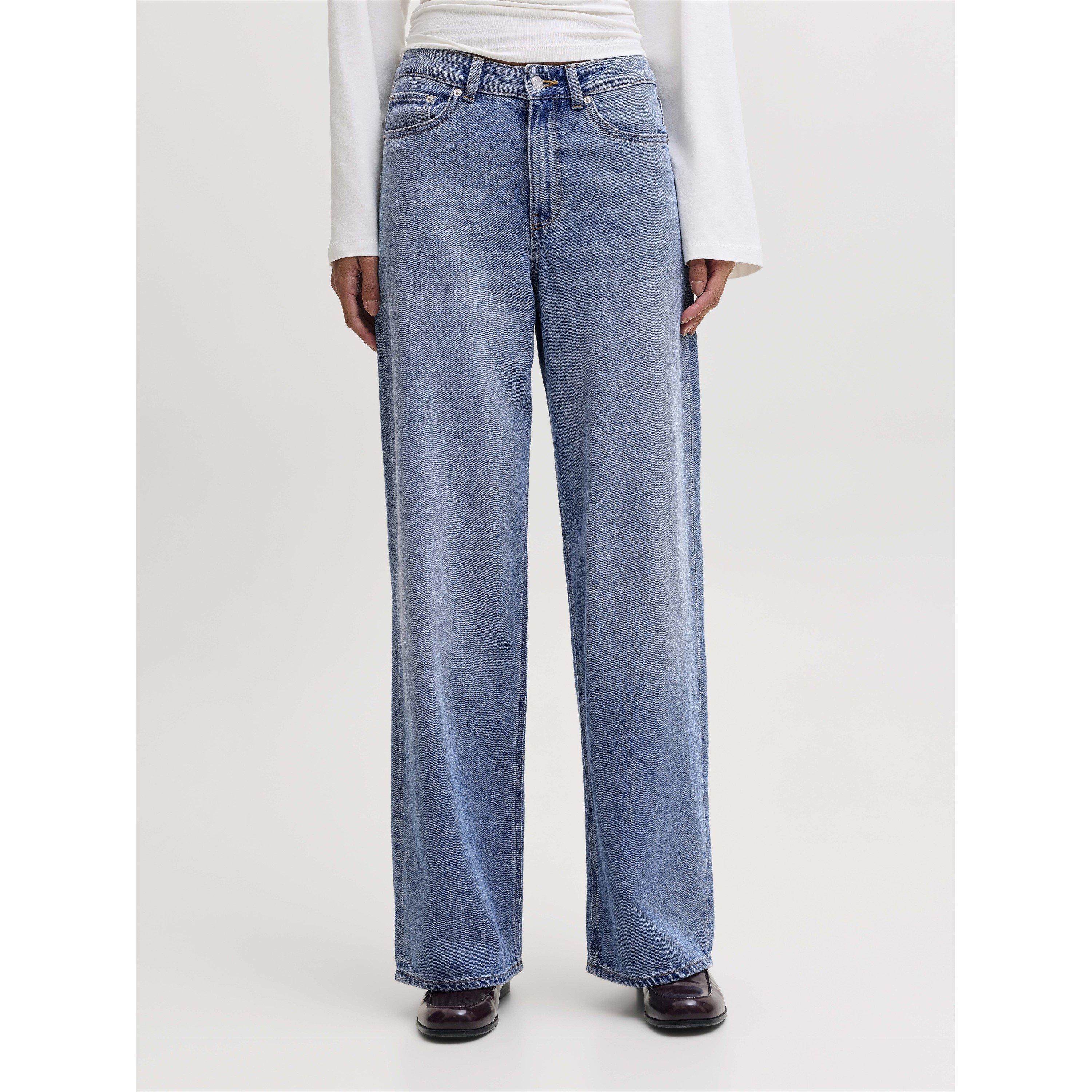 Md Blue Denim - JJXX - Women's Tokyo Wide High-Waisted Jeans - 3