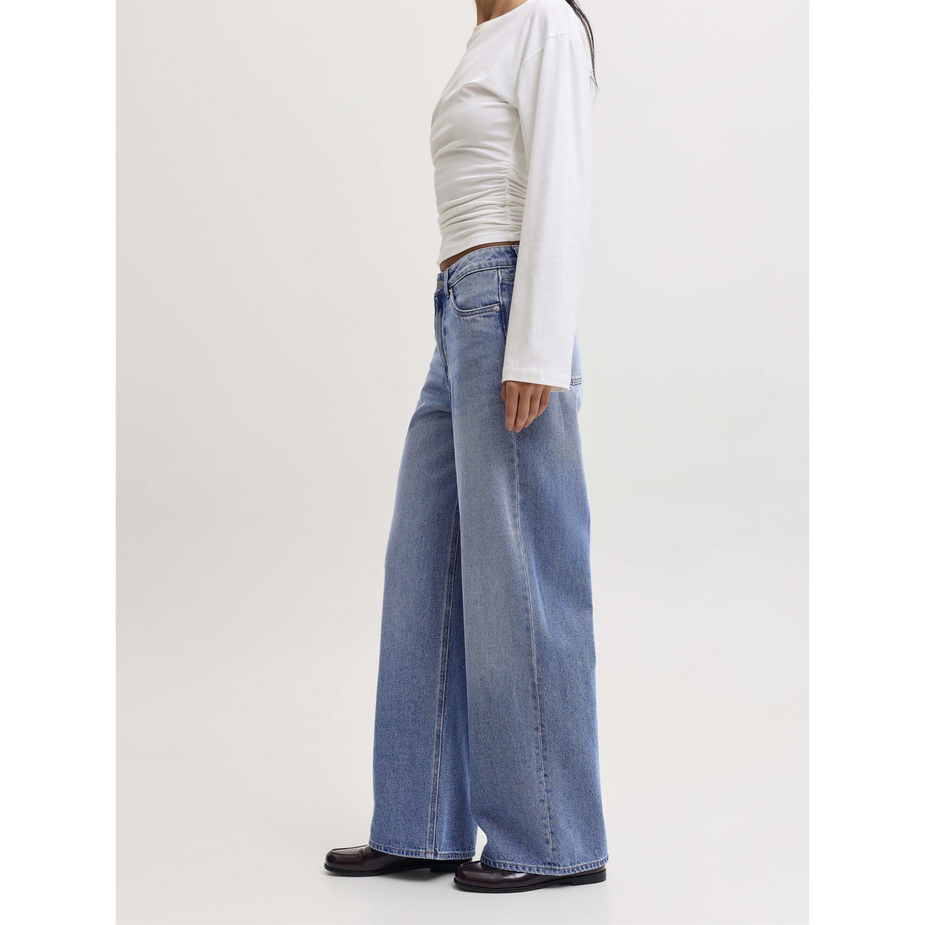 Md Blue Denim - JJXX - Women's Tokyo Wide High-Waisted Jeans - 6