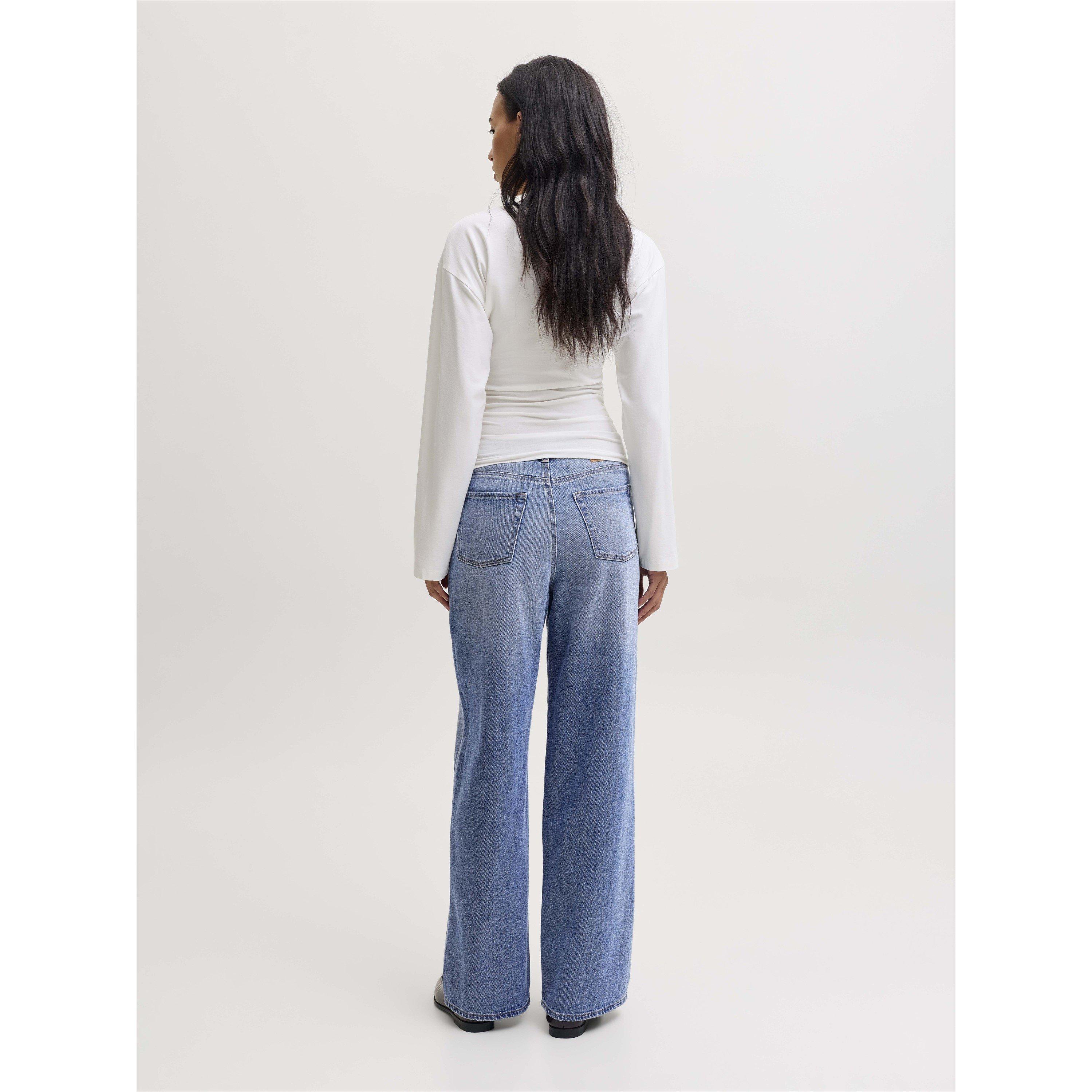 Md Blue Denim - JJXX - Women's Tokyo Wide High-Waisted Jeans - 8