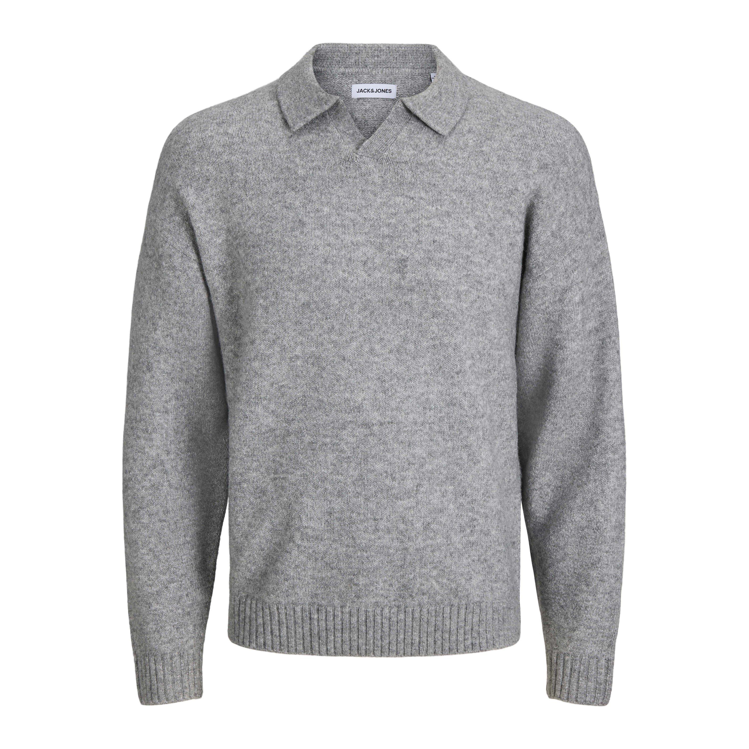 Lt Grey Melange - Jack and Jones - Jack Soho Ollie Knt Sn64 - 1