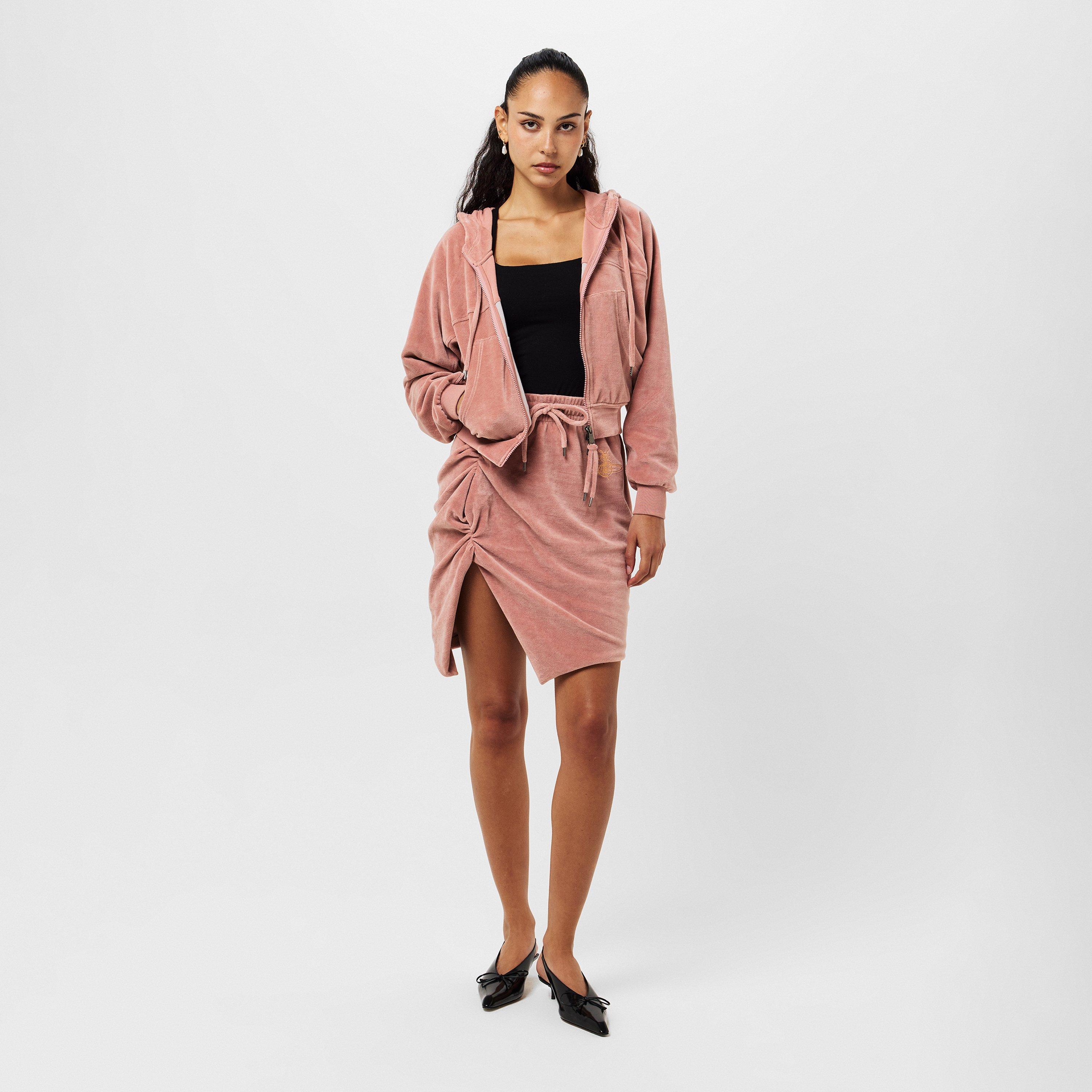 Dusty Pink - Vivienne Westwood - Women's Viv Velour Mini Skirt - 6