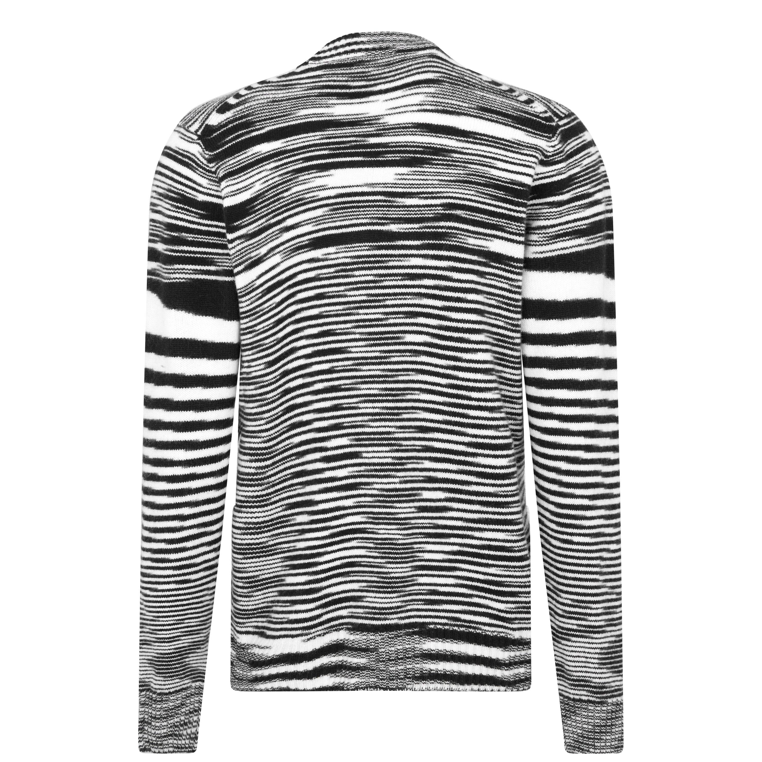 Whi/Black F9026 - Missoni - Striped Cardigan - 2