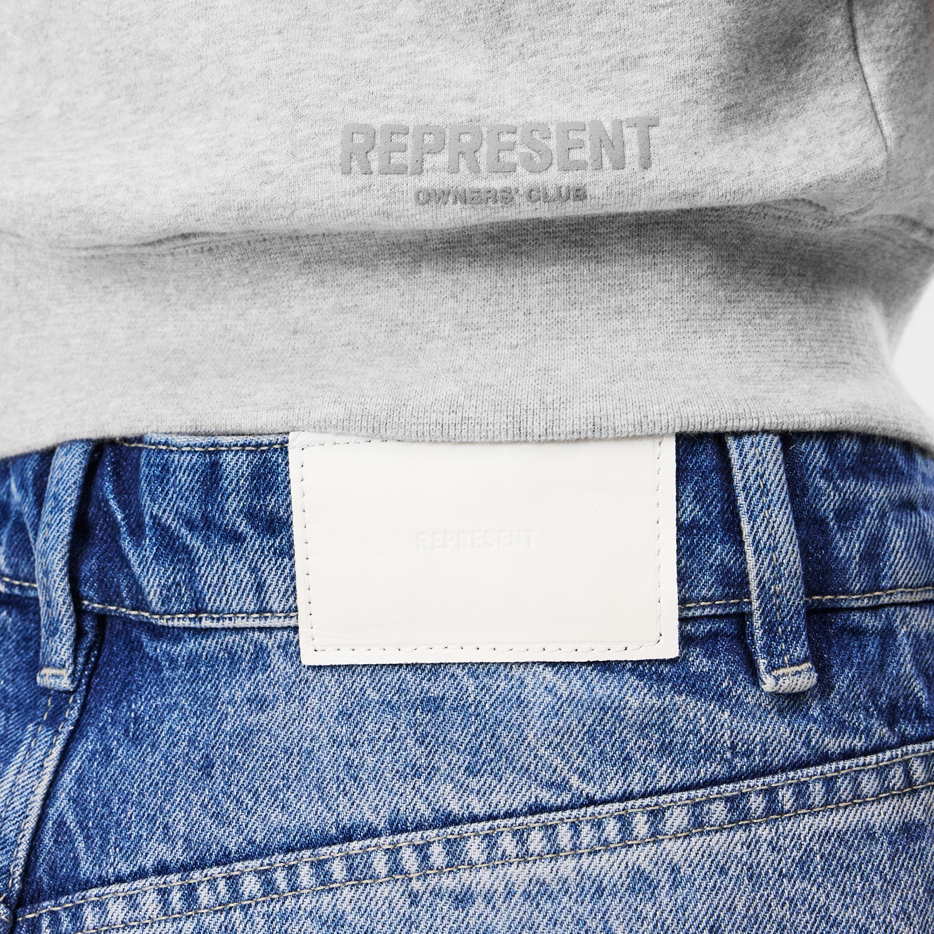 Washed Blue - Represent - Women's Denim Bermuda Shorts, Classic Boyfriend Fit - 5