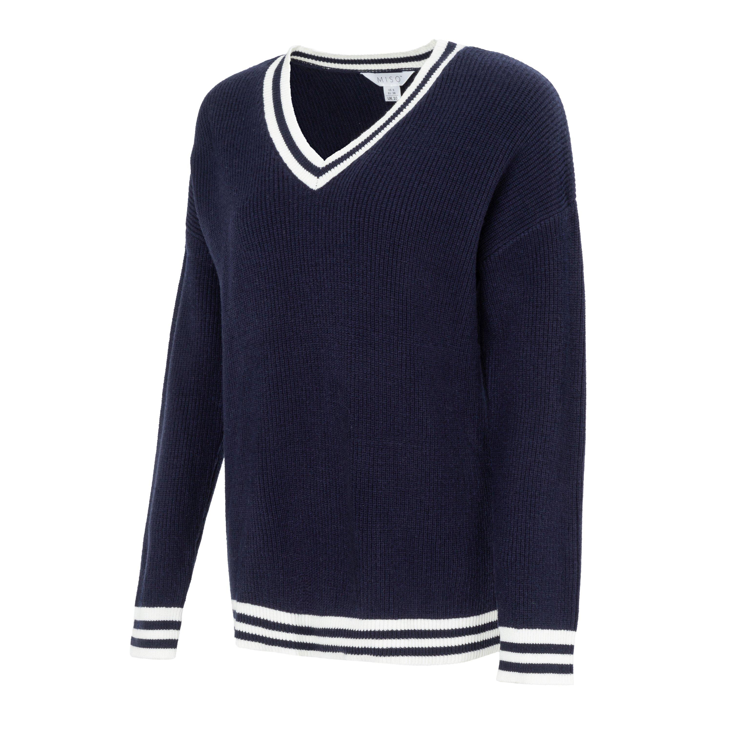 Blu navy - Miso - V Neck Jumper Women - 3