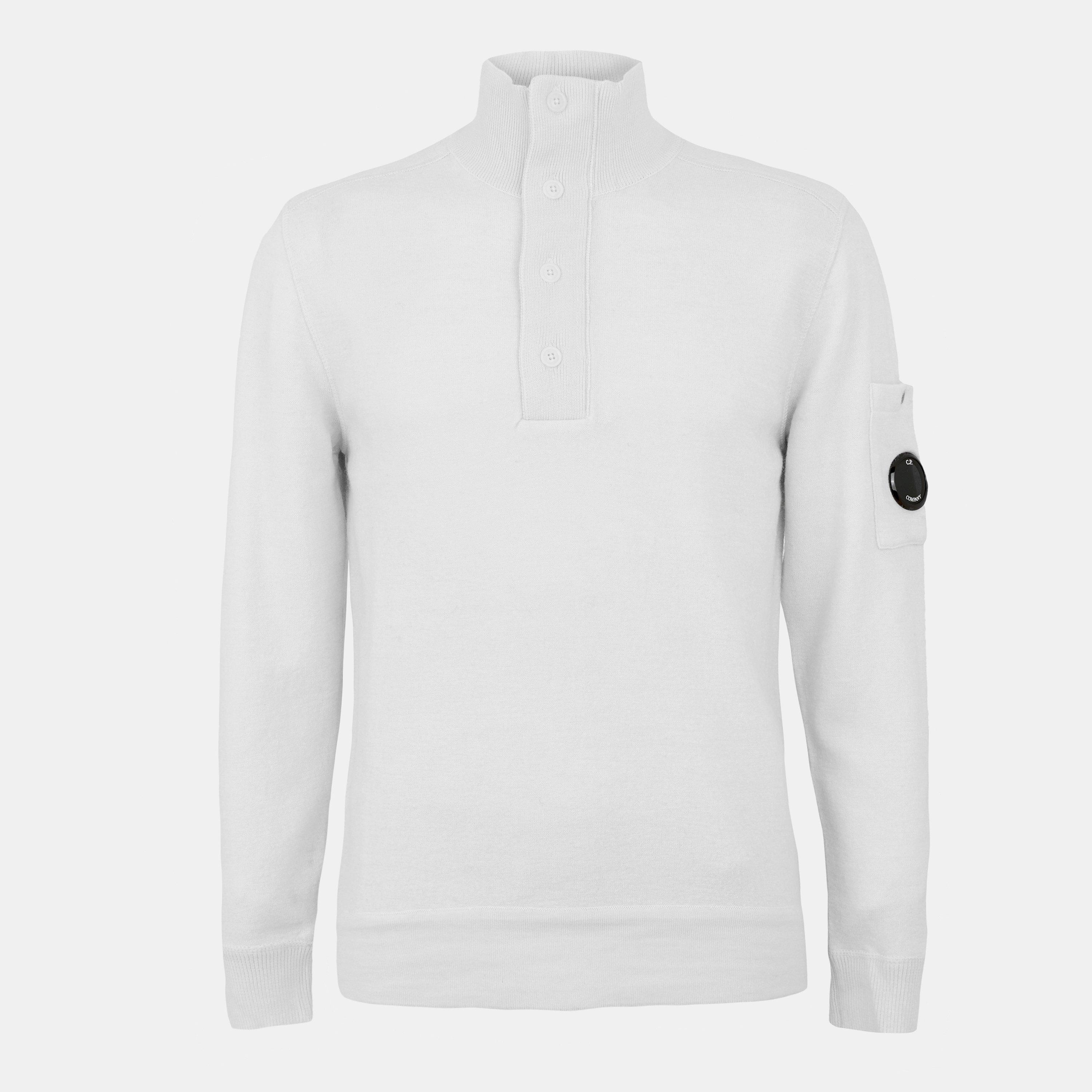 Cp Company Men's Crew Neck Jumper - Gauze White 103 - 2XL (54)