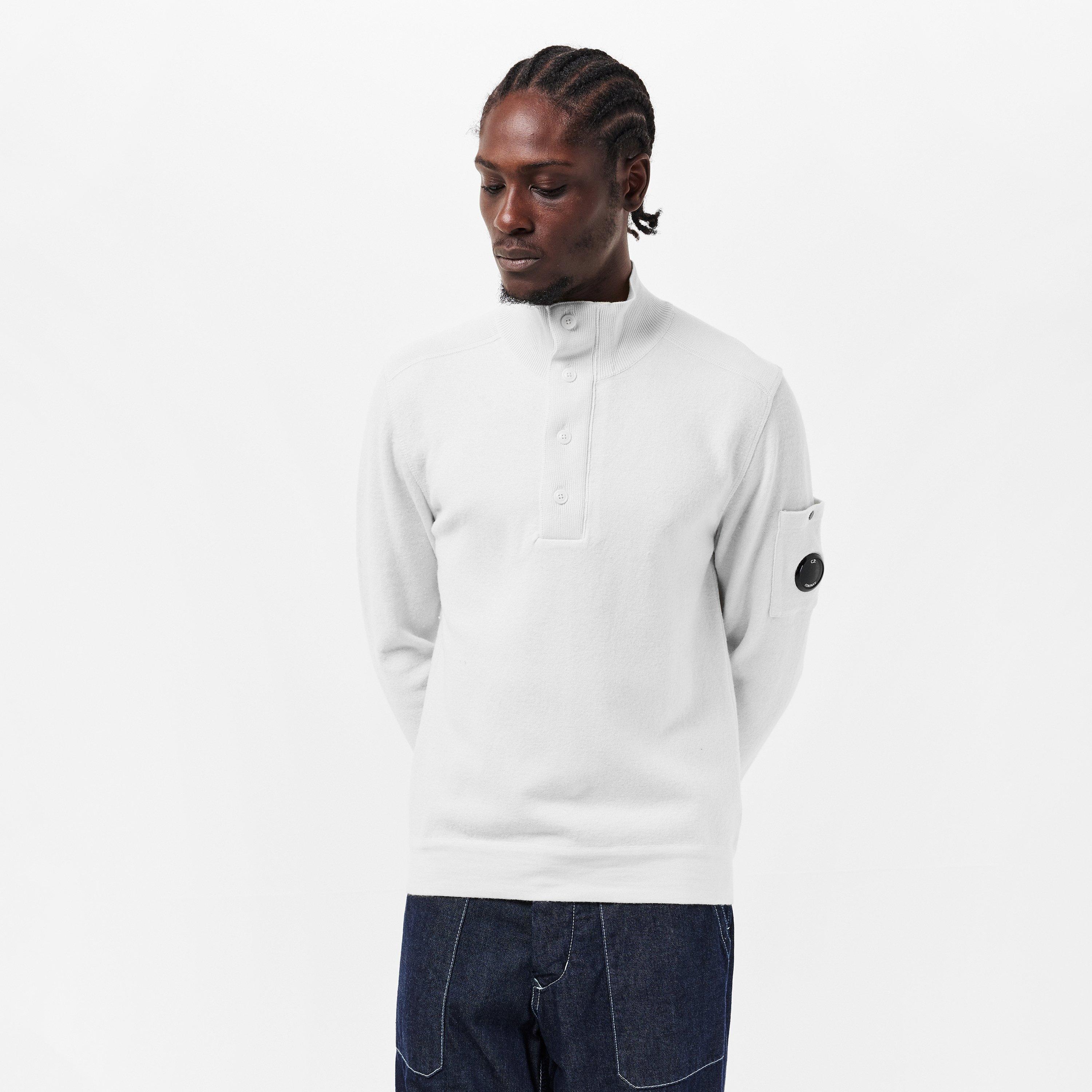 Gauze White 103 - CP Company - Men's Crew Neck Jumper - 3