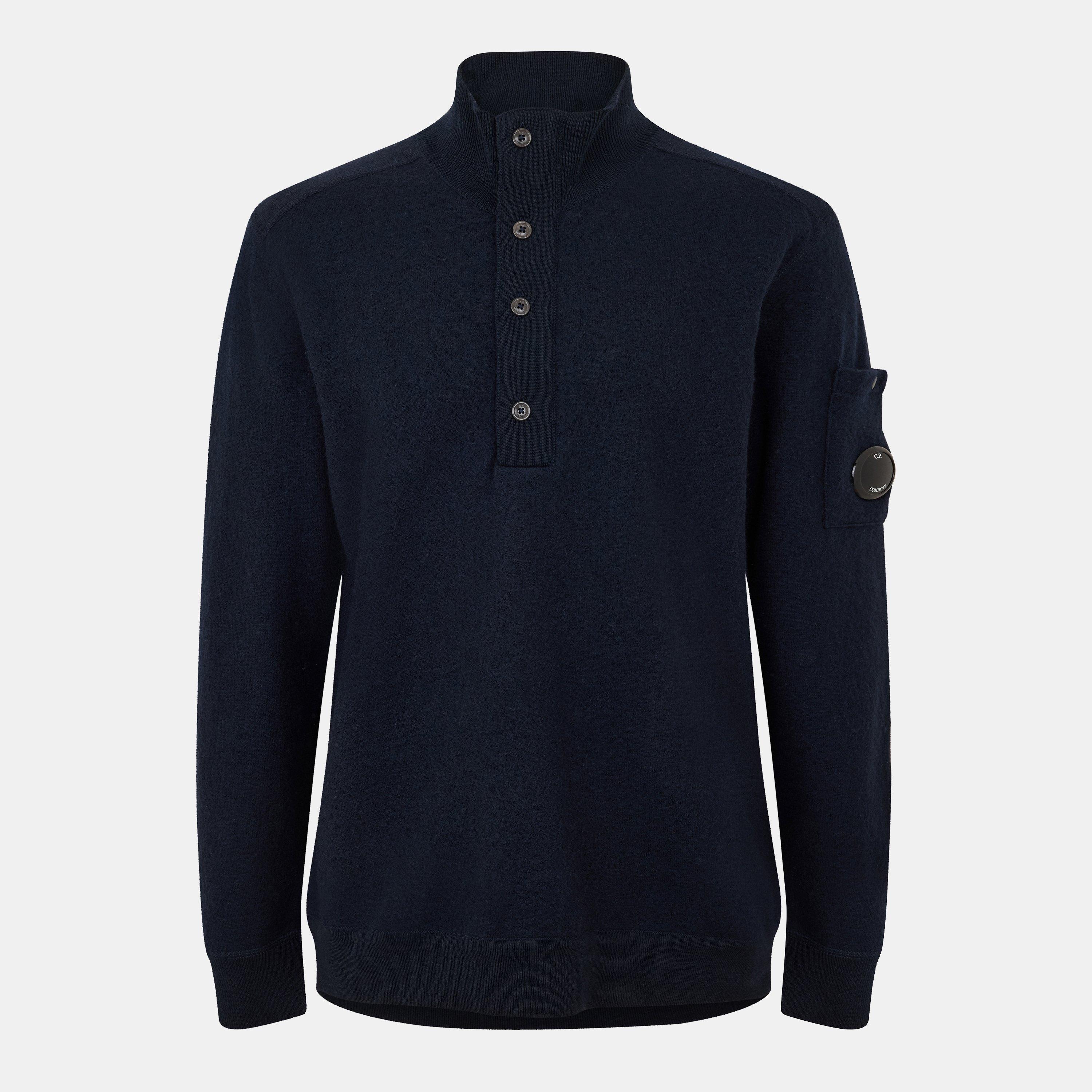 CP Company Men's Crew Neck Jumper - Ttl Eclipse 888 - Size S (46)