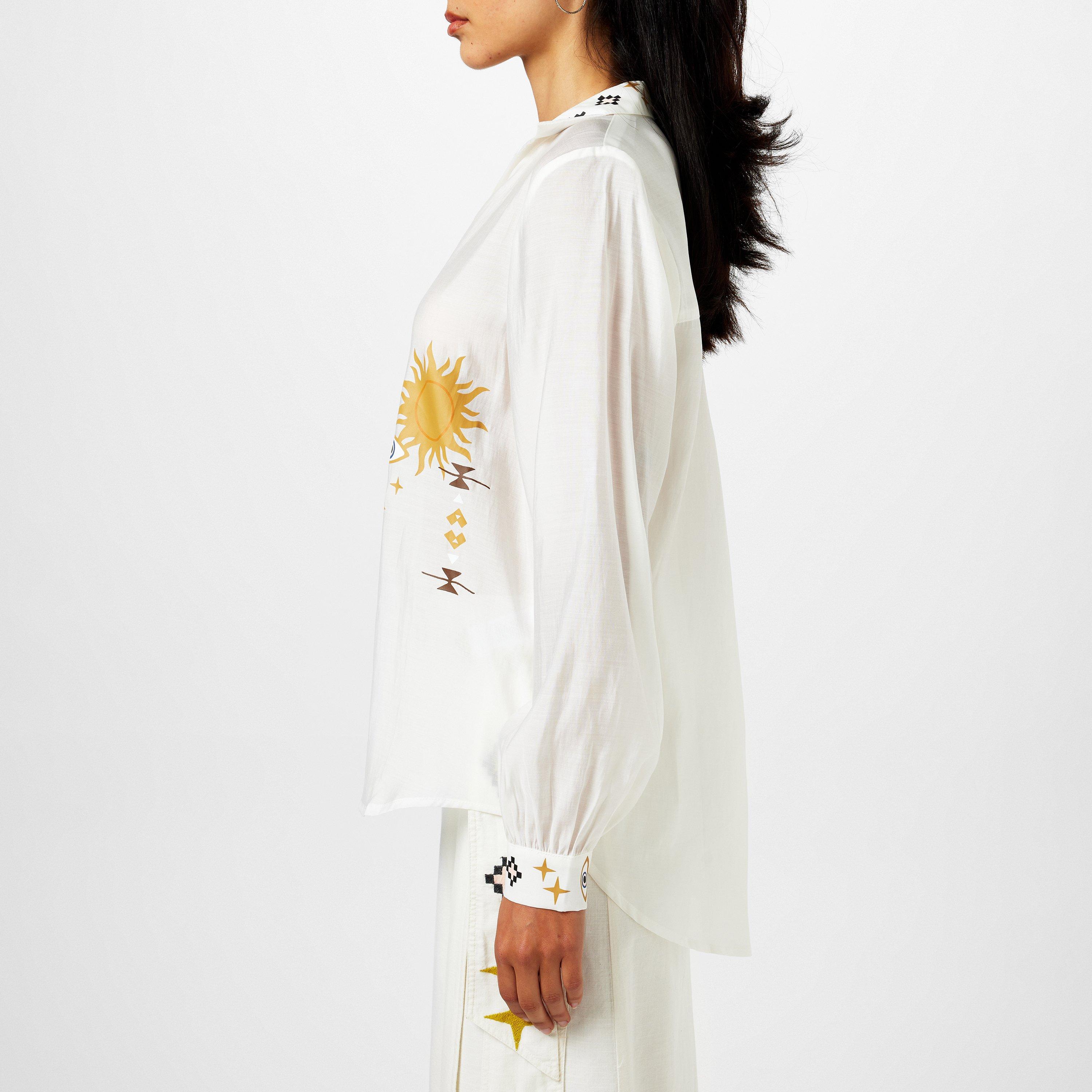 Cream - Never Fully Dressed - Women's Palm Miley Long-Sleeve Patterned Shirt - 2