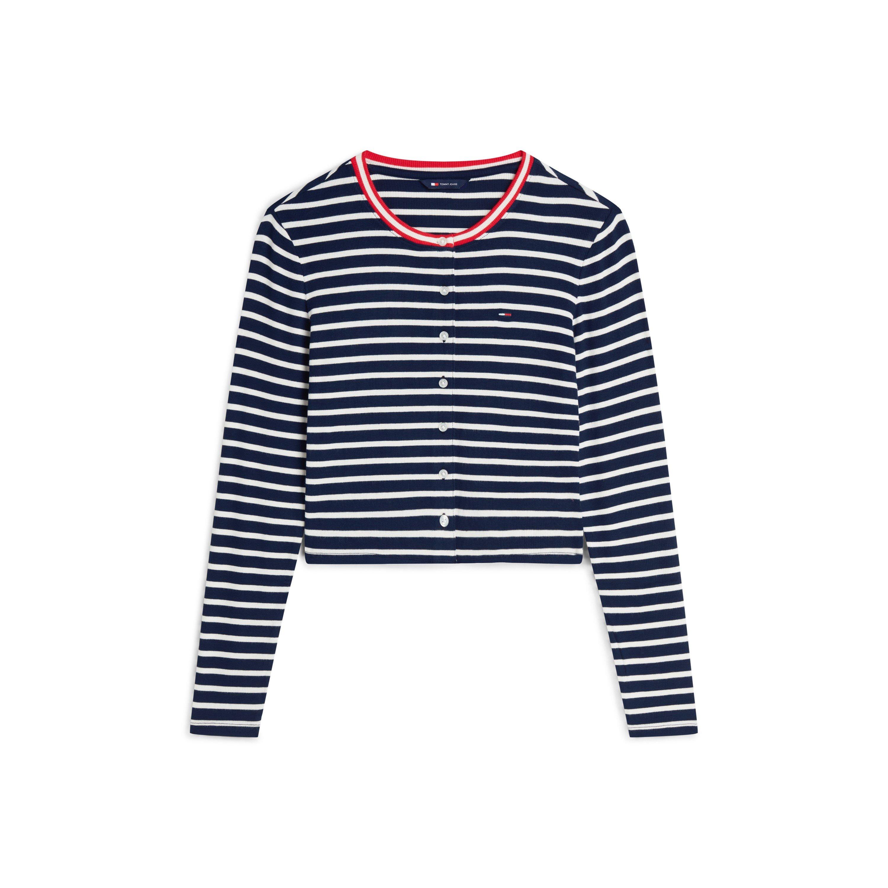 Navy/Stripe - Tommy Jeans - Women's Cardigan - 1