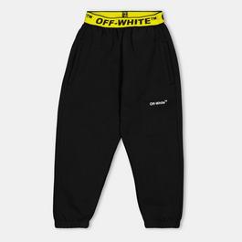 Off White Kids Closed Hem Fleece Jogging Bottoms