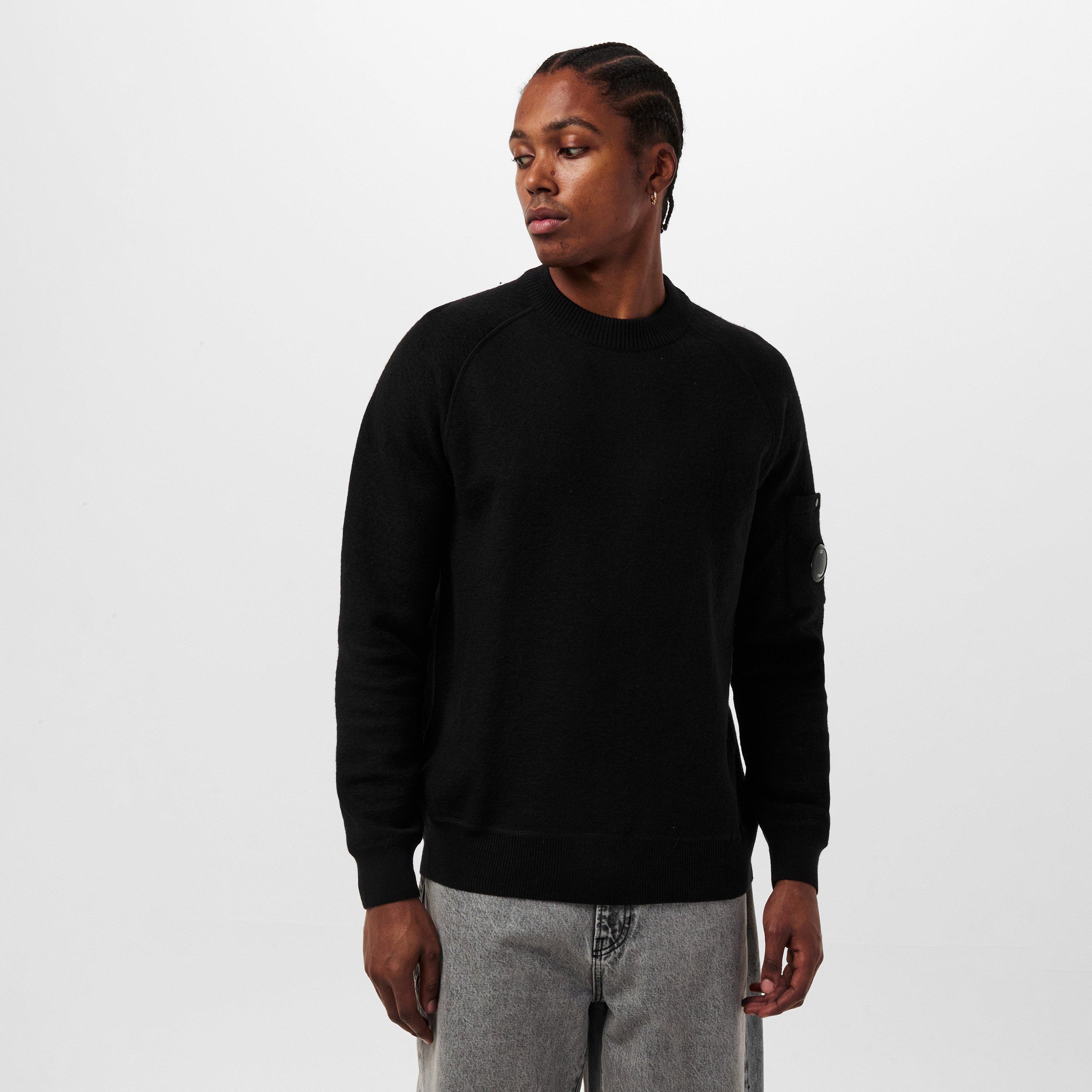 Black 999 - CP Company - Men's Wool Blend Crew Neck Jumper - 3