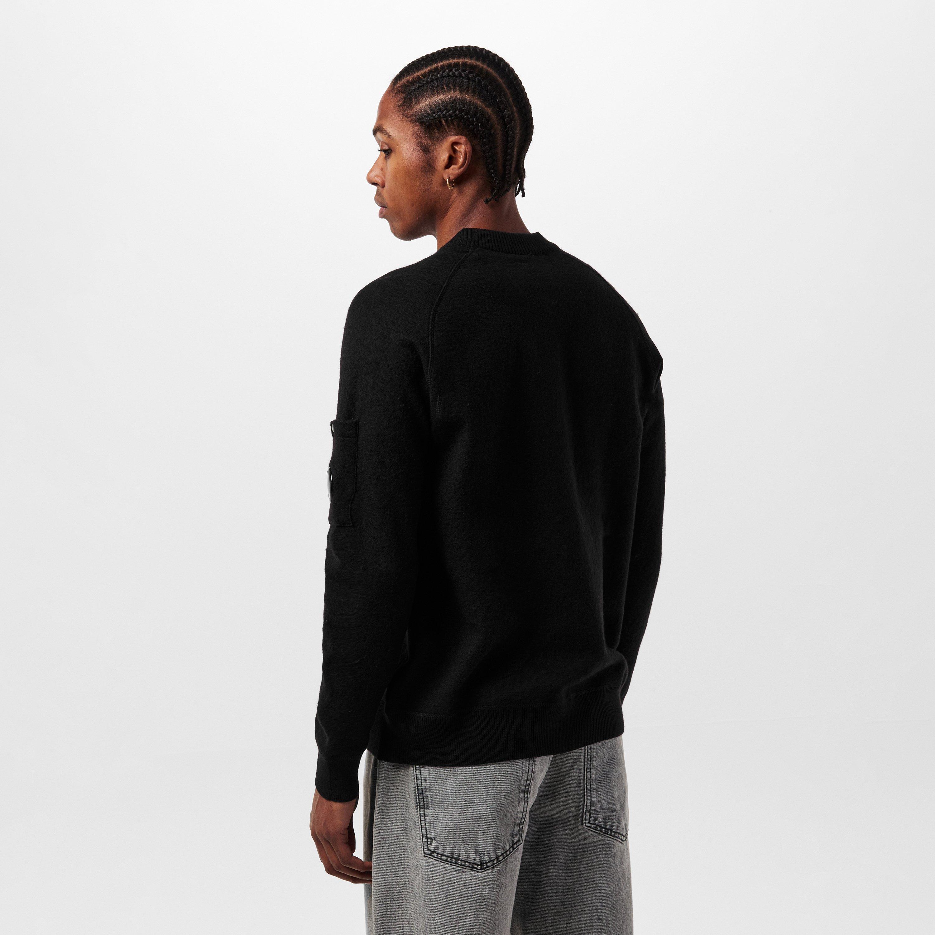 Black 999 - CP Company - Men's Wool Blend Crew Neck Jumper - 4