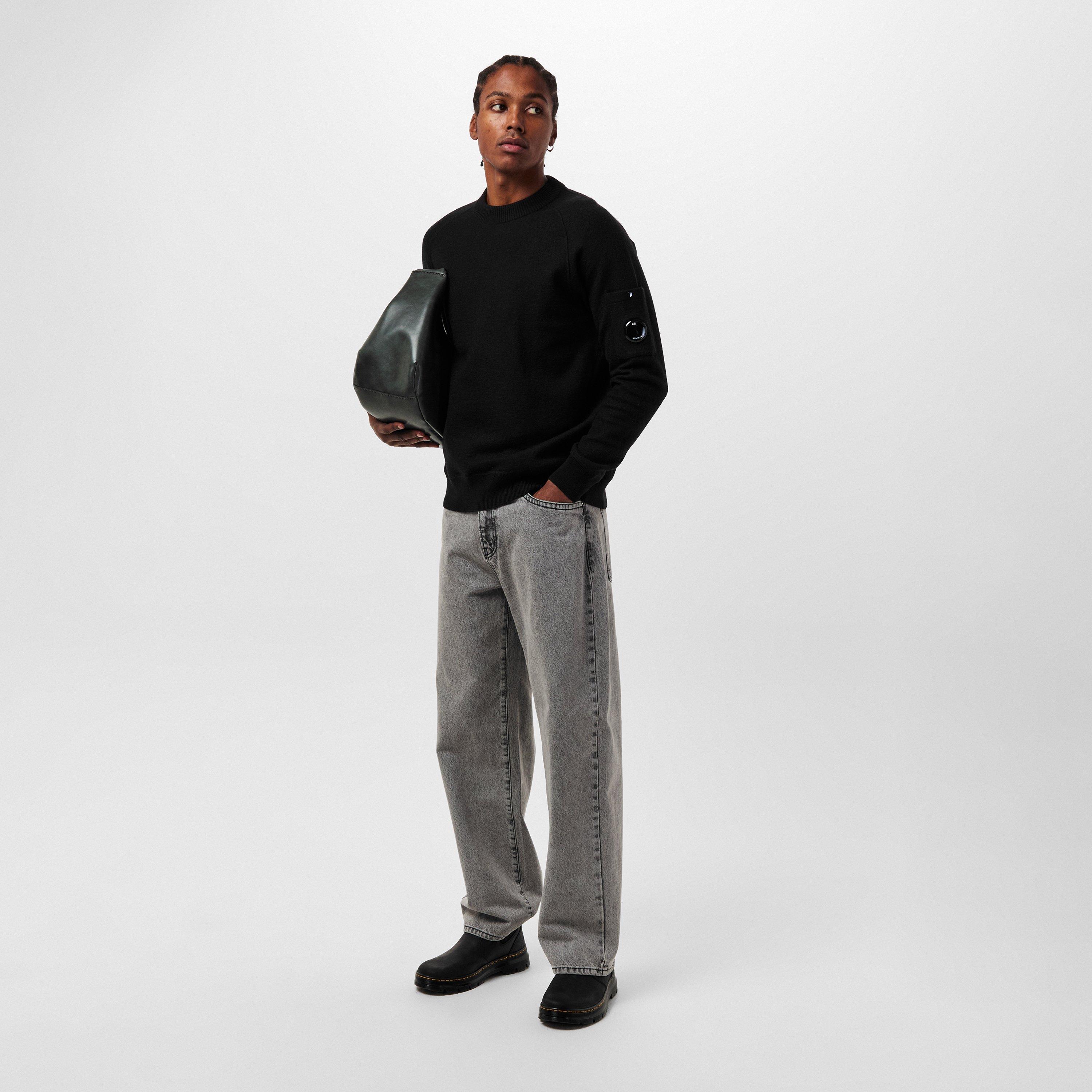 Black 999 - CP Company - Men's Wool Blend Crew Neck Jumper - 6