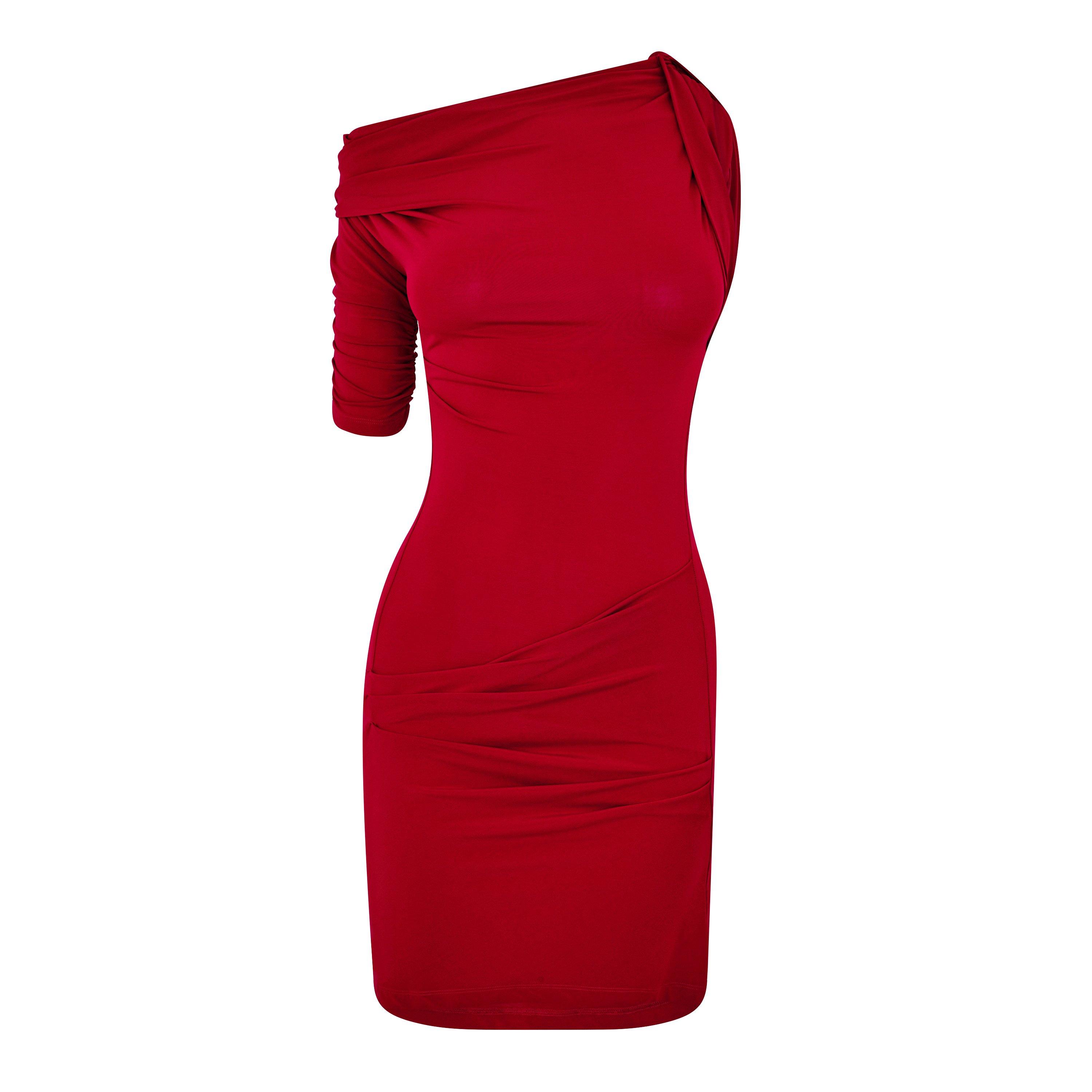 Dark Red - Jacquemus - The Drapaedo Mini Dress - 5