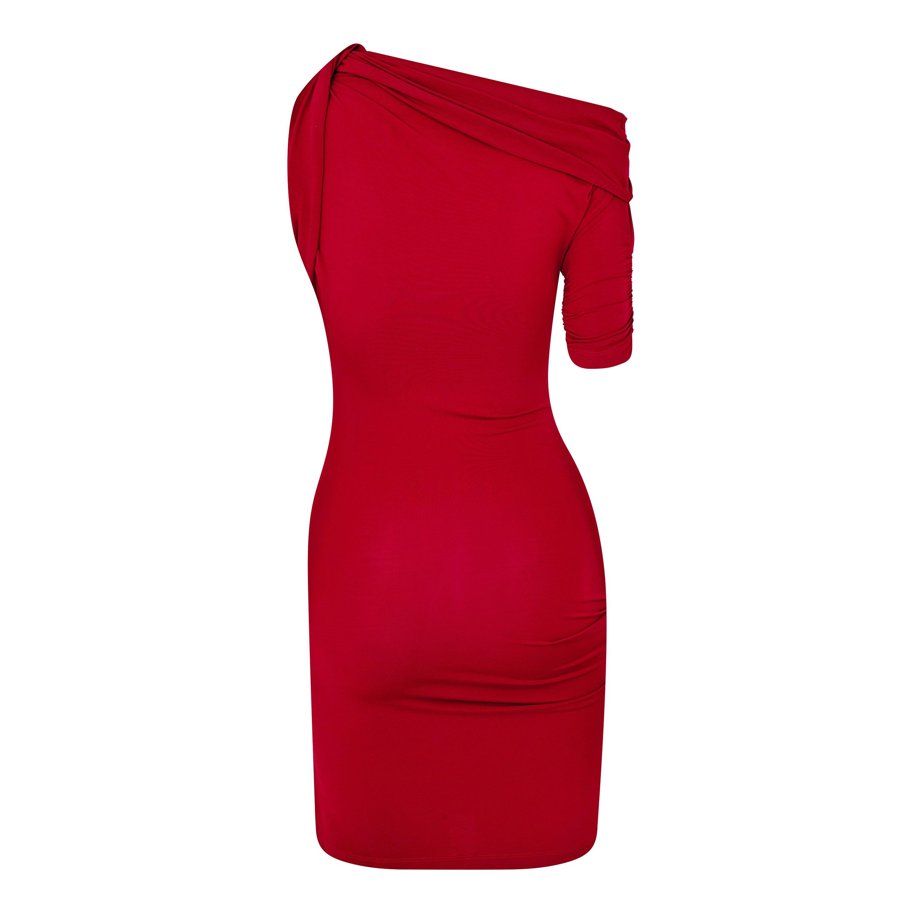 Dark Red - Jacquemus - The Drapaedo Mini Dress - 6