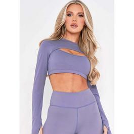 Missy Empire Cut Out Gym Crop Top