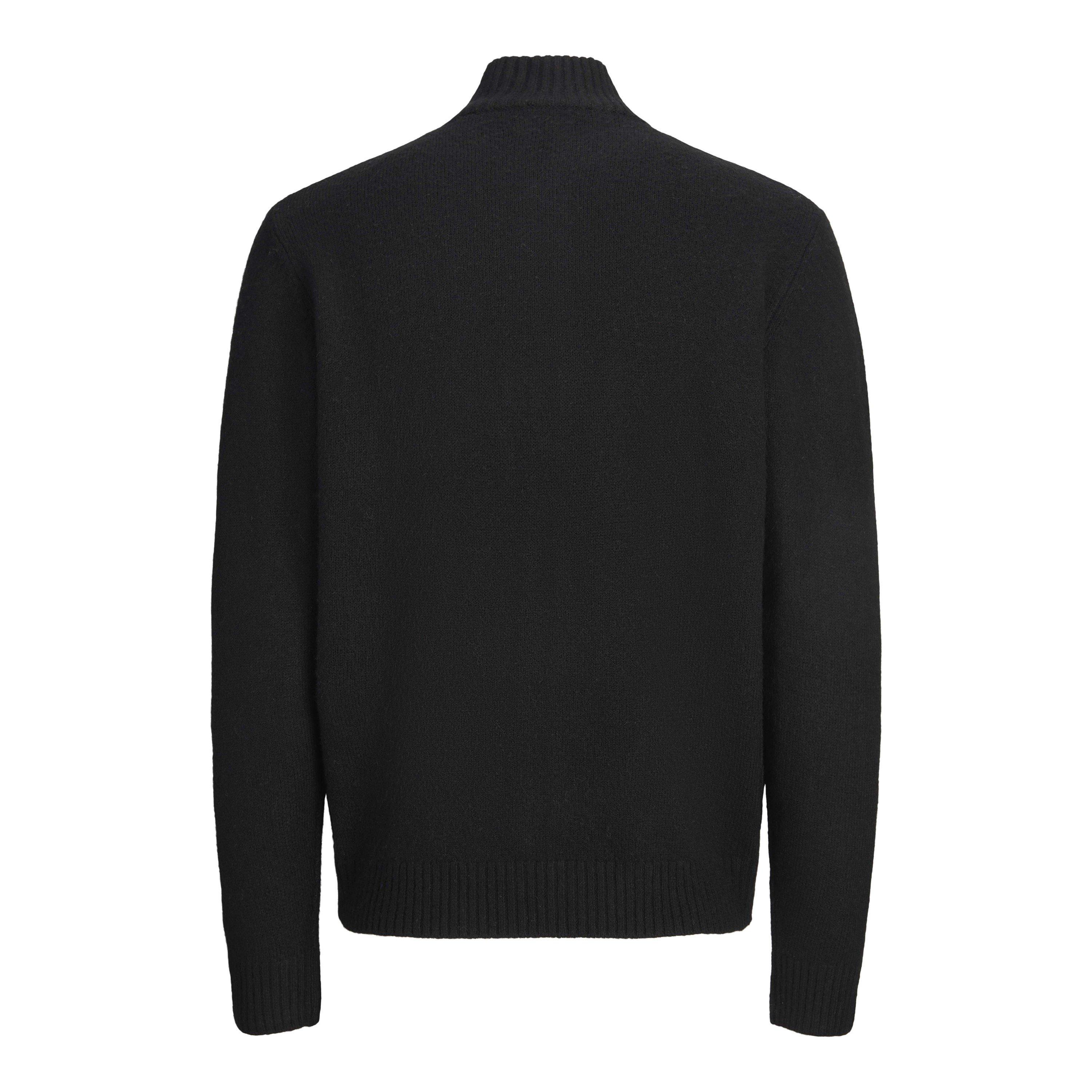 Sort - Jack and Jones - Men's Soho Ollie 1/4 Zip Funnel-Neck Knitted Top - 2