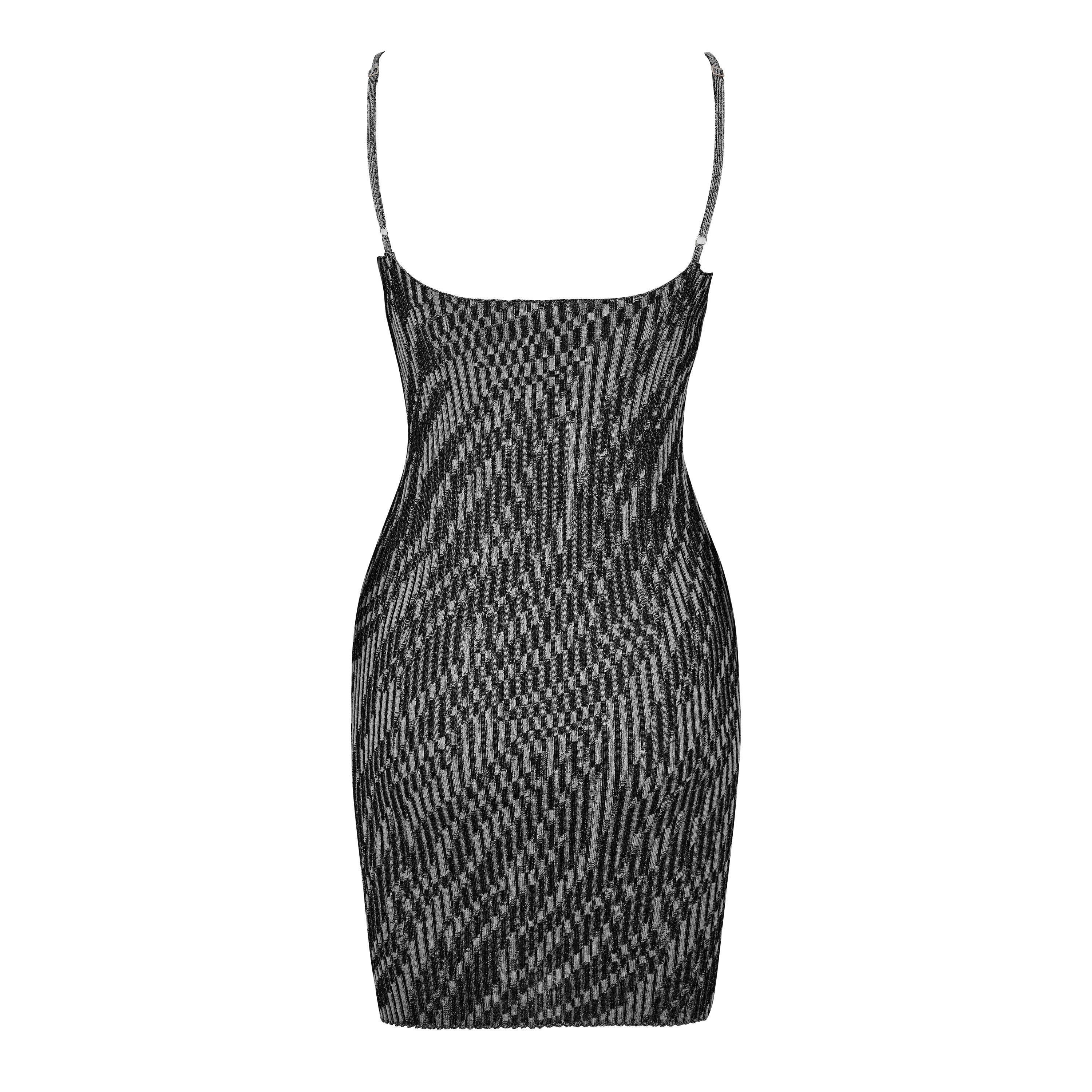 Black/White - Jacquemus - The Zebra Mini Knit Dress - 6