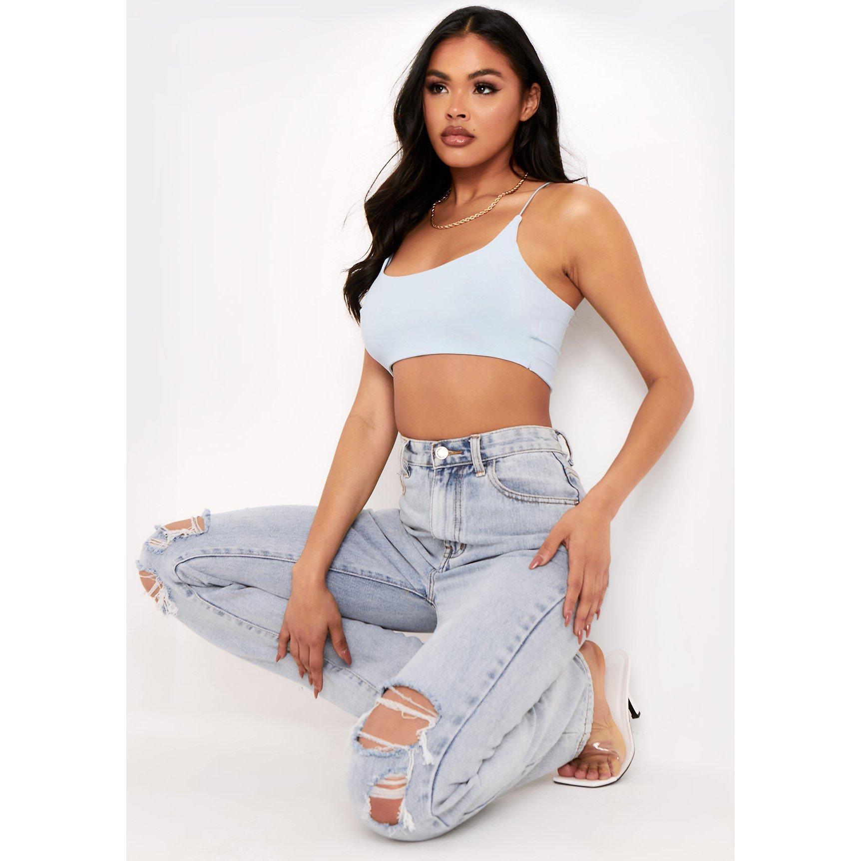 Round Scoop Neck Strappy Bralet