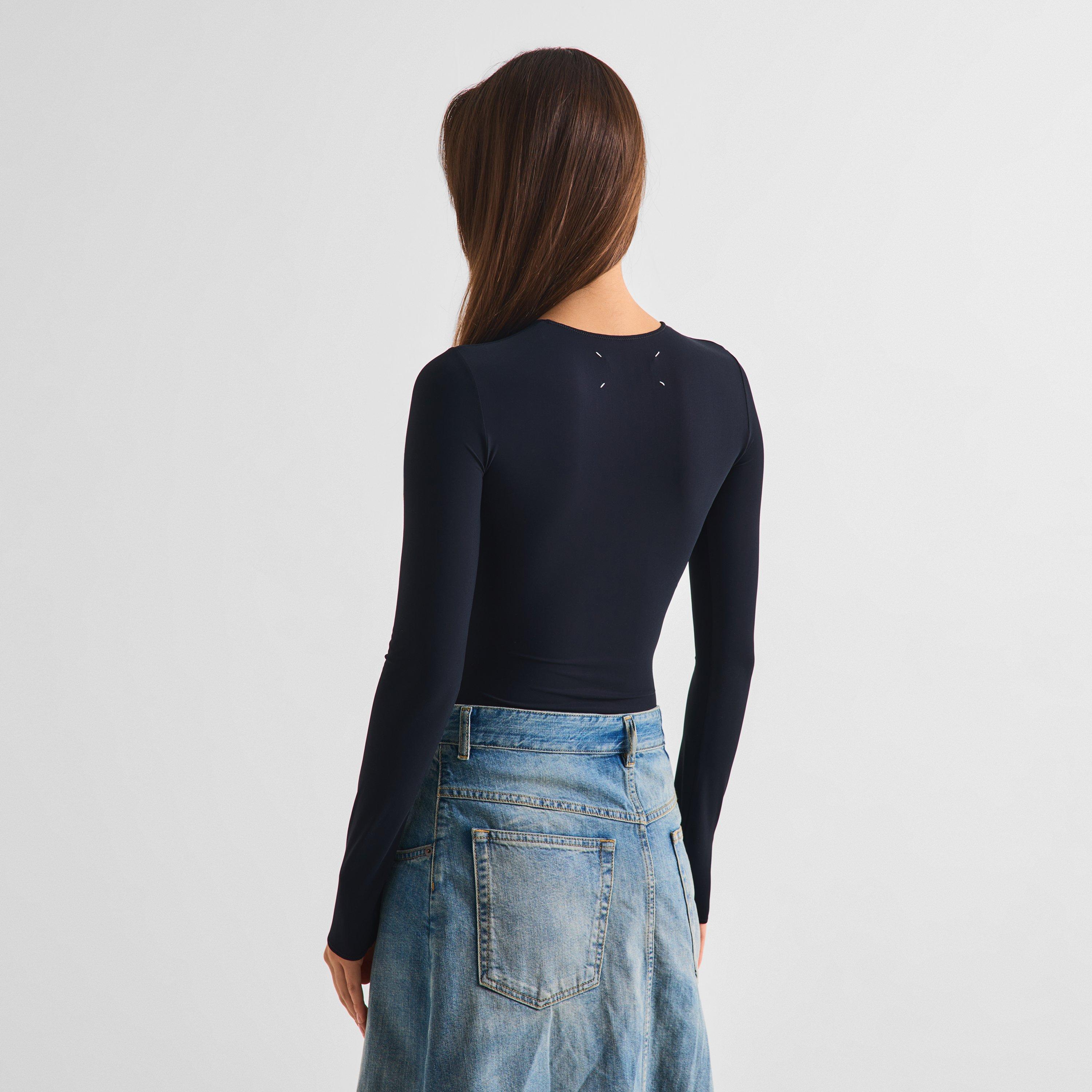 Black - Maison Margiela - Women's Tech Long-Sleeve Bodysuit - 4