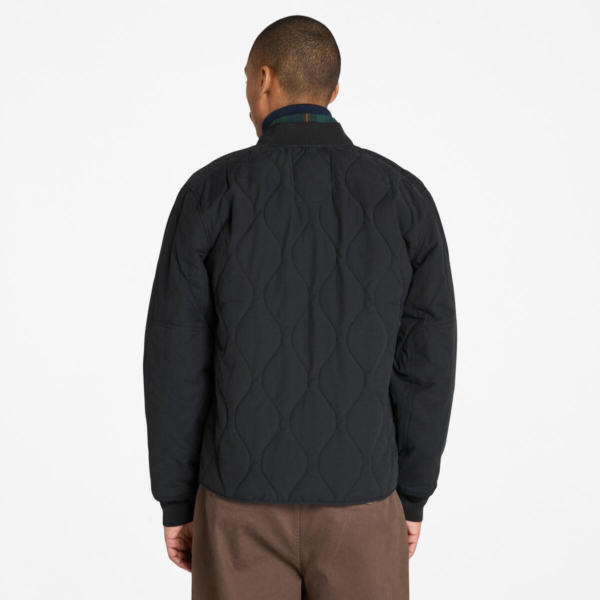 Black - Timberland - Men's Diamond Quilted Weather-Resistant Jacket - 5