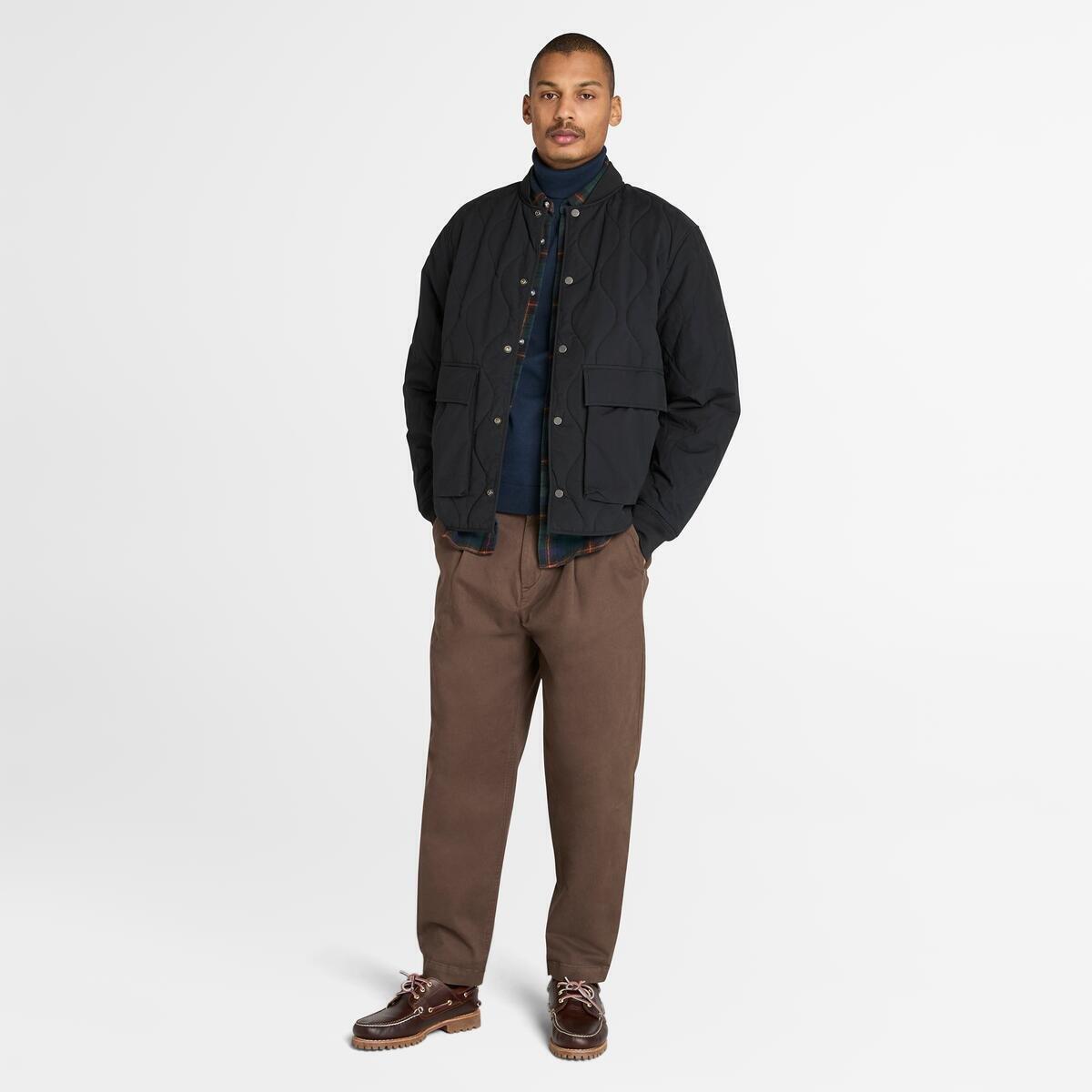 Black - Timberland - Men's Diamond Quilted Weather-Resistant Jacket - 6