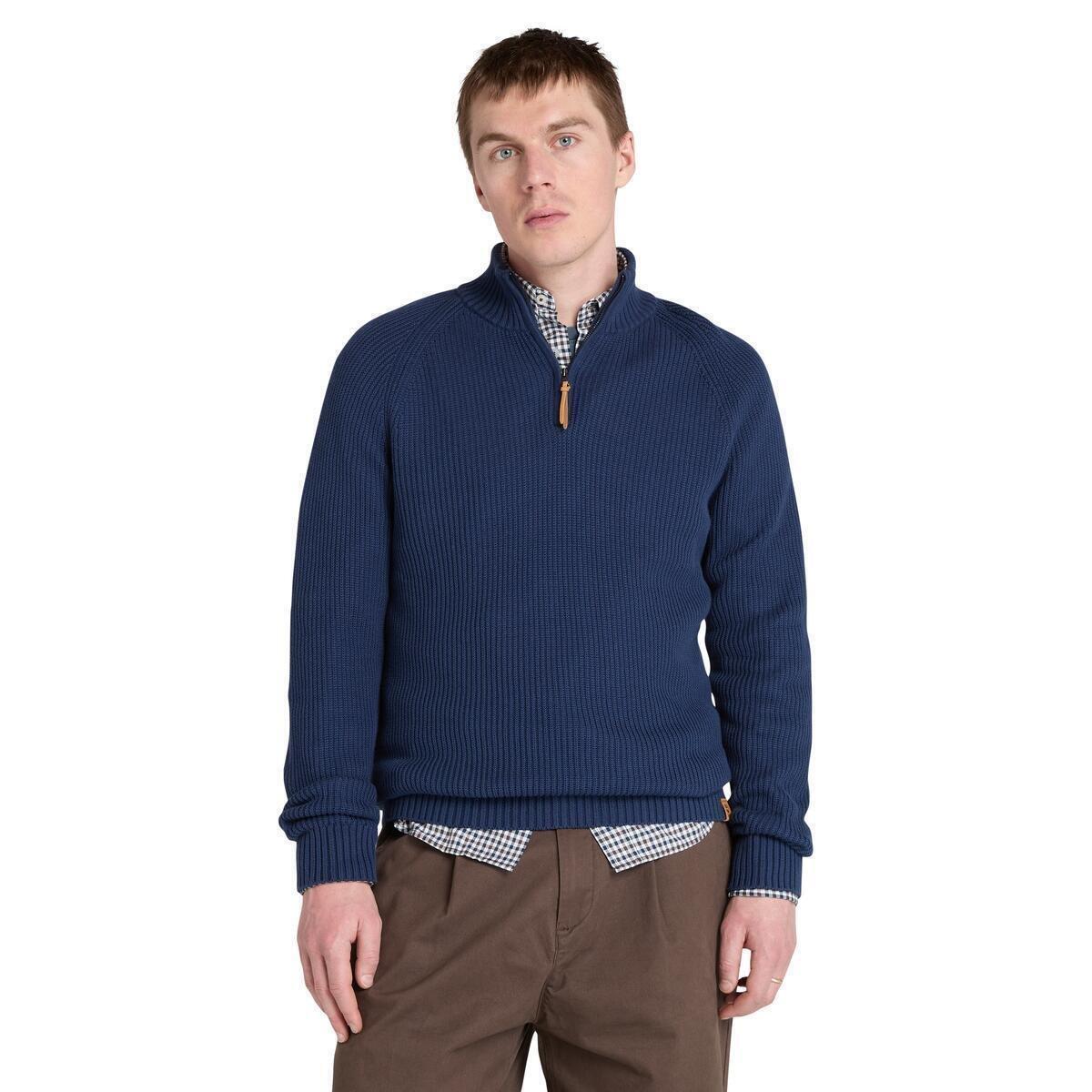 Peacoat - Timberland - Men's Ribbed Crew Neck Jumper - 2