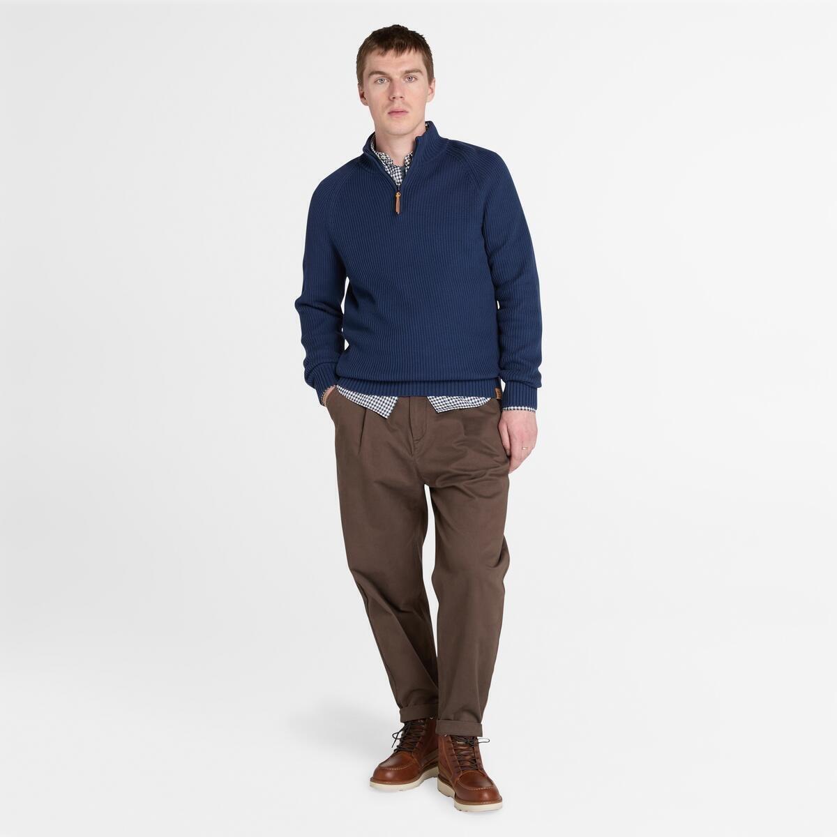 Peacoat - Timberland - Men's Ribbed Crew Neck Jumper - 4