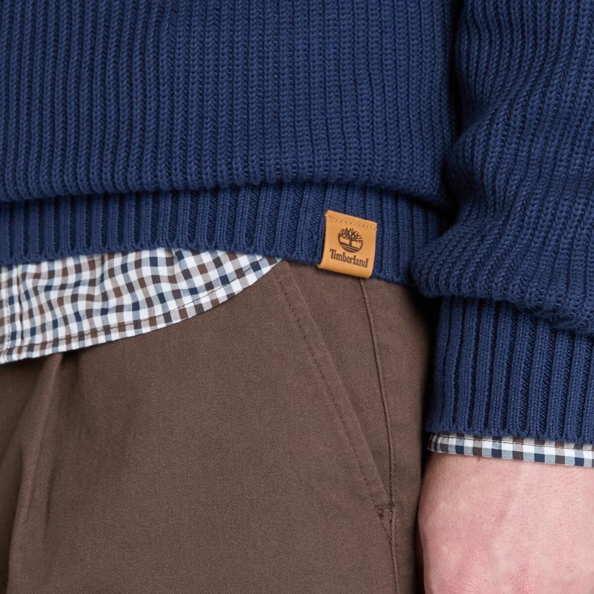 Peacoat - Timberland - Men's Ribbed Crew Neck Jumper - 5