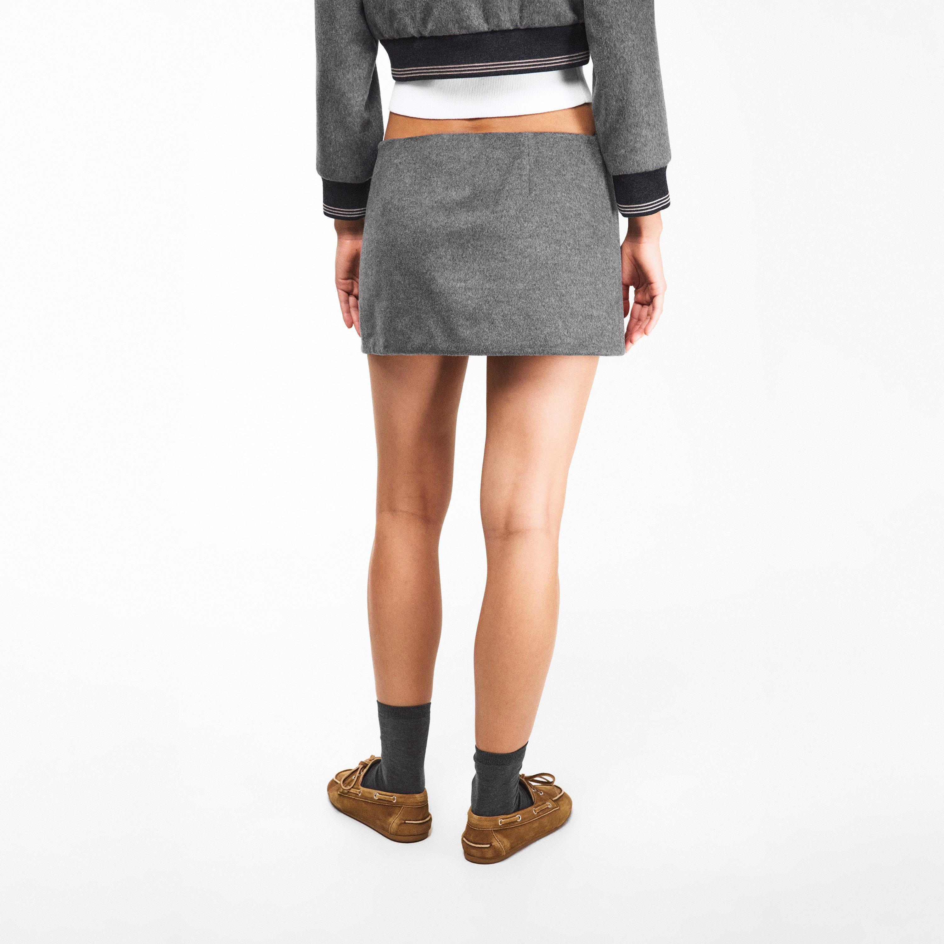 Blu Grigio - Miu Miu - Women's Reversible Mini Skirt - 4
