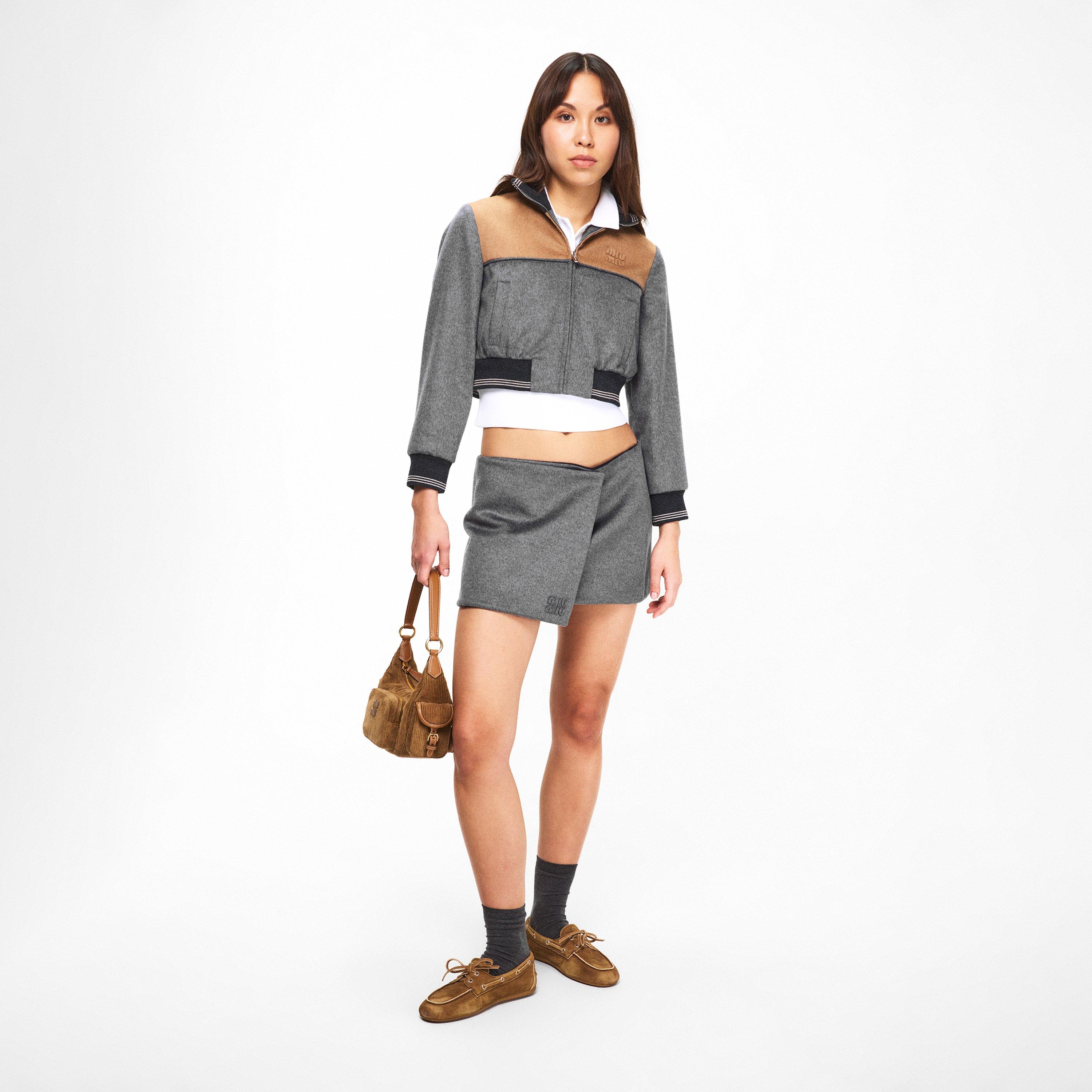 Blu Grigio - Miu Miu - Women's Reversible Mini Skirt - 5