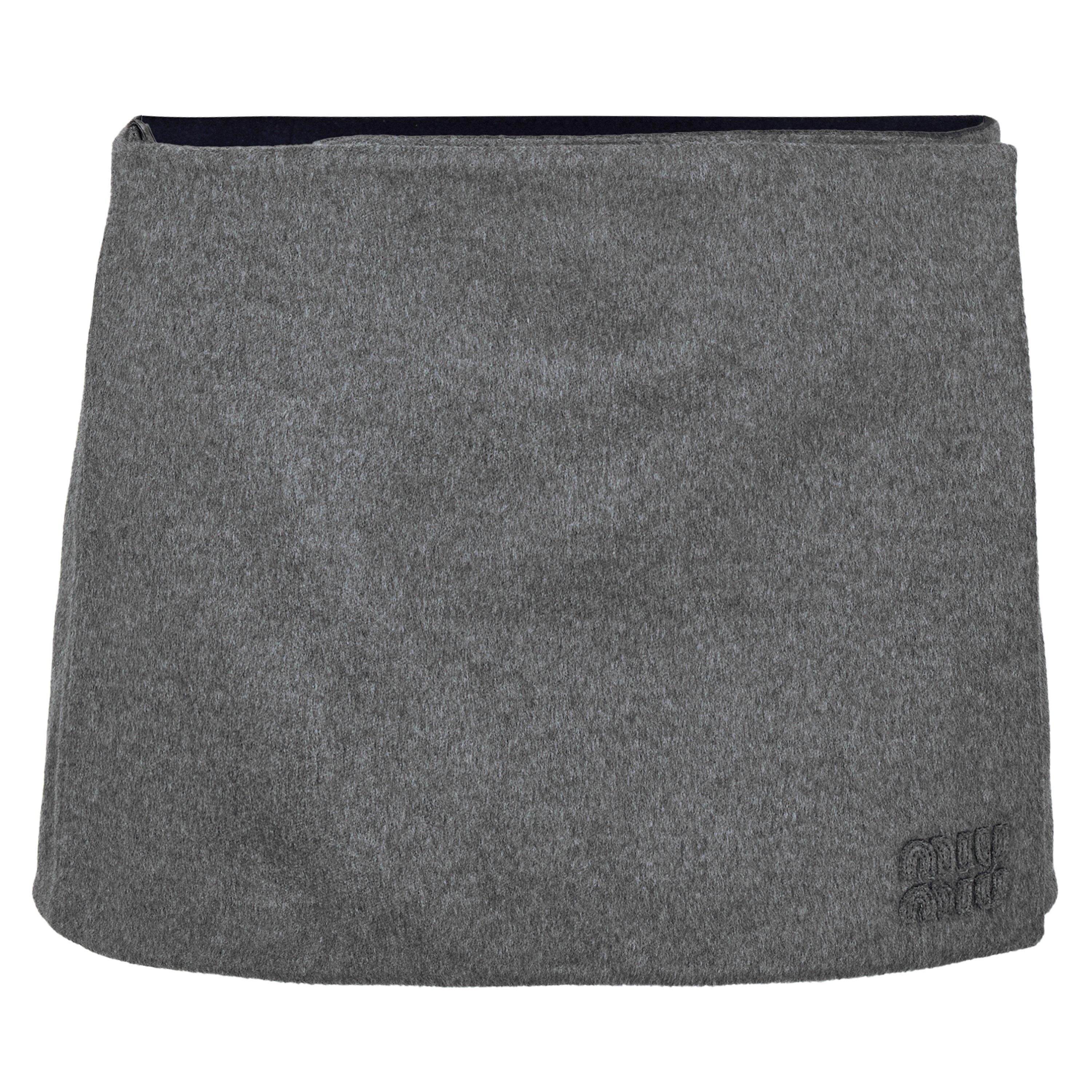 Blu Grigio - Miu Miu - Women's Reversible Mini Skirt - 6
