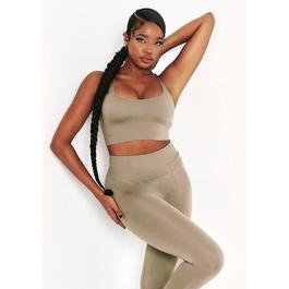 Missy Empire Sport Cross Strap Seamless Gym Crop Top