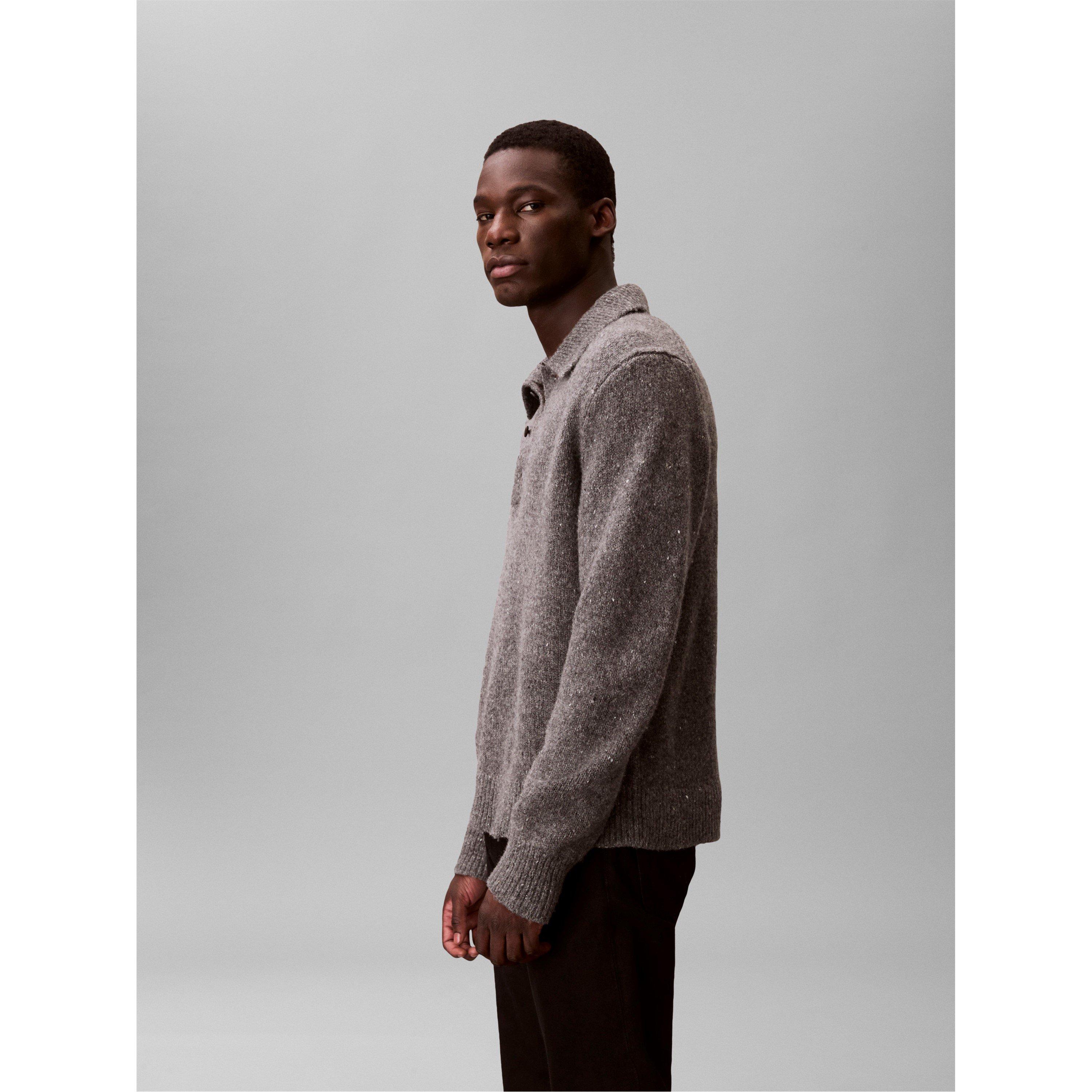 Grey Heather - Calvin Klein Jeans - CKJ Yarn Polo Knit Sn61 - 4