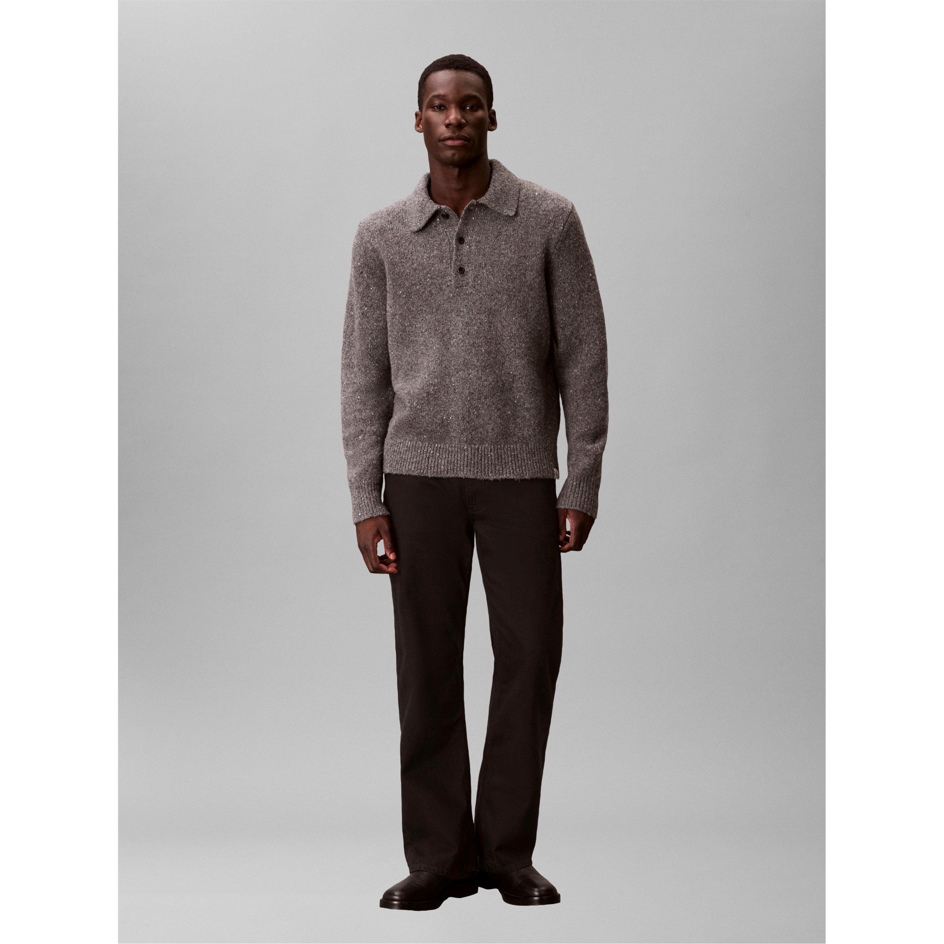 Grey Heather - Calvin Klein Jeans - CKJ Yarn Polo Knit Sn61 - 5