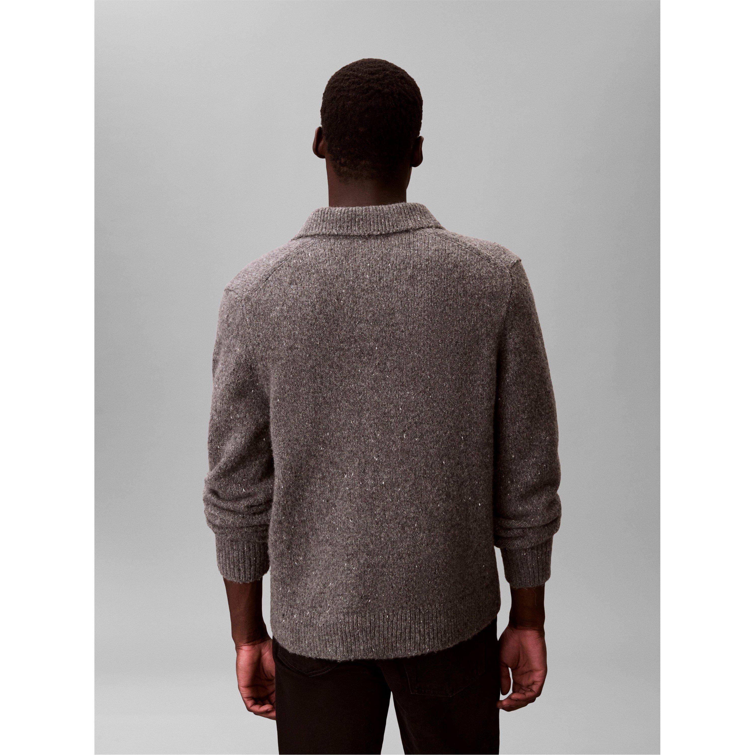 Grey Heather - Calvin Klein Jeans - CKJ Yarn Polo Knit Sn61 - 6