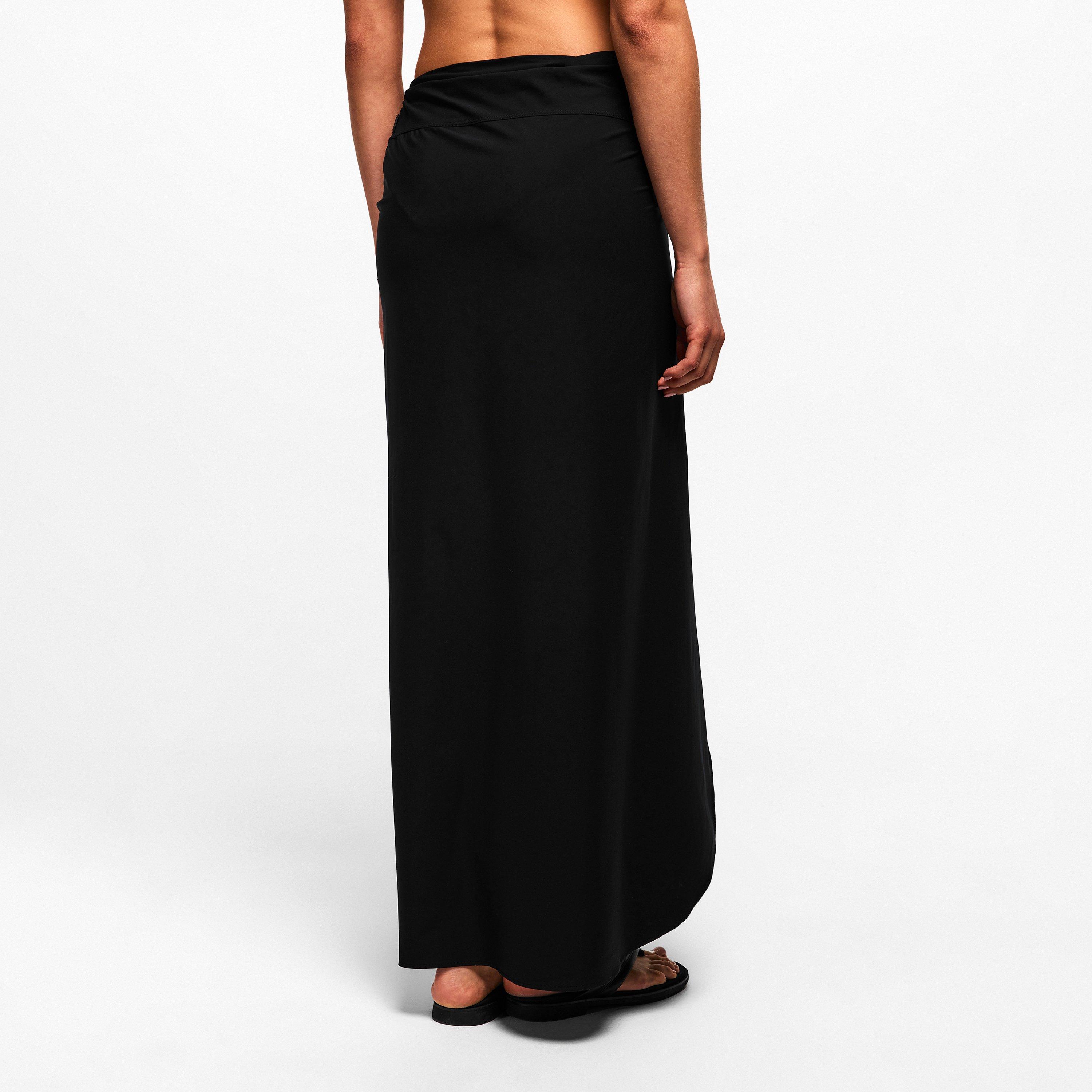 Black - Hunza G - Women's Maxi Sarong - 3