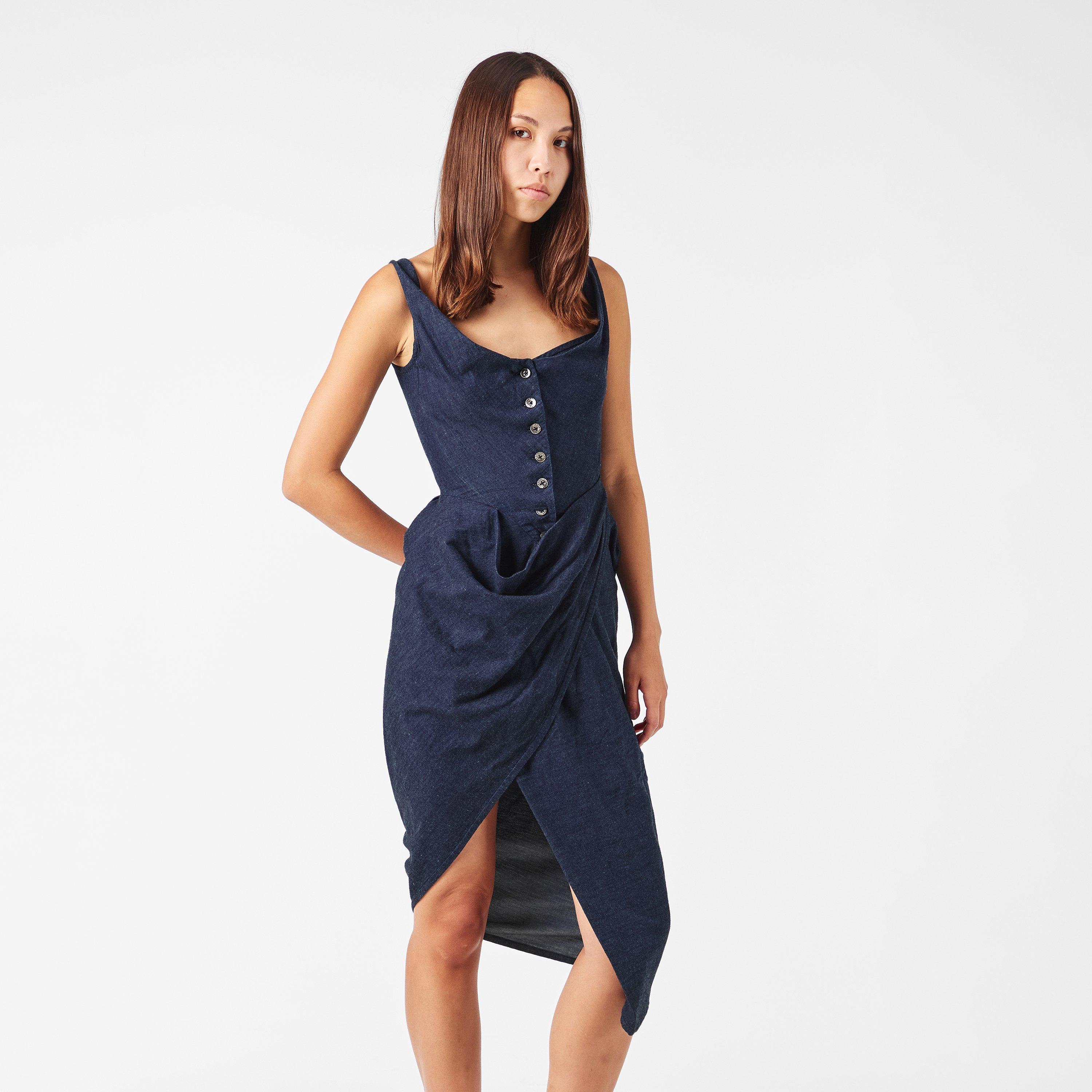 Blue - Vivienne Westwood - Womens Monday Wrap Dress - 3