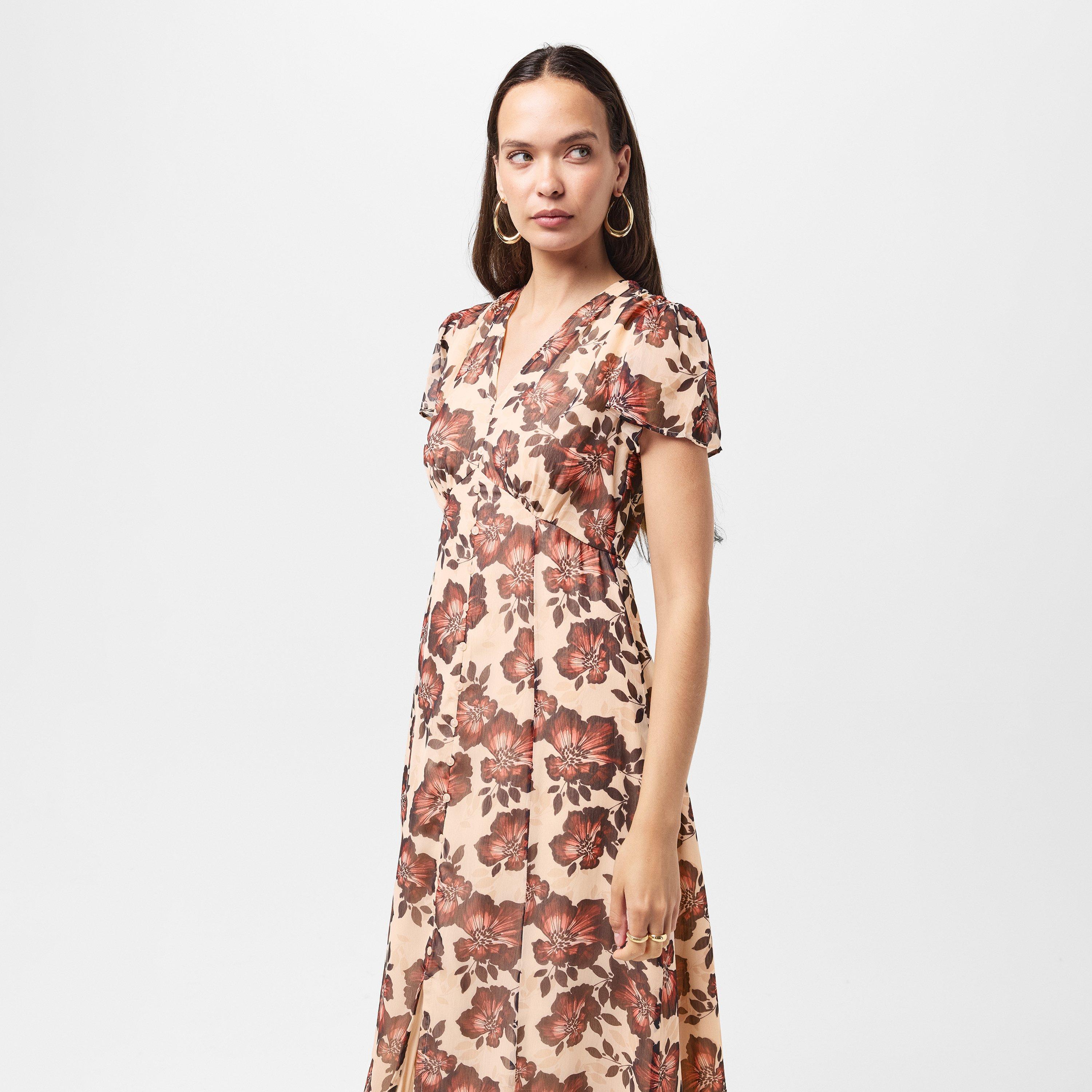 Cream Multi - French Connection - Women's Elyse A Line Dress - 3