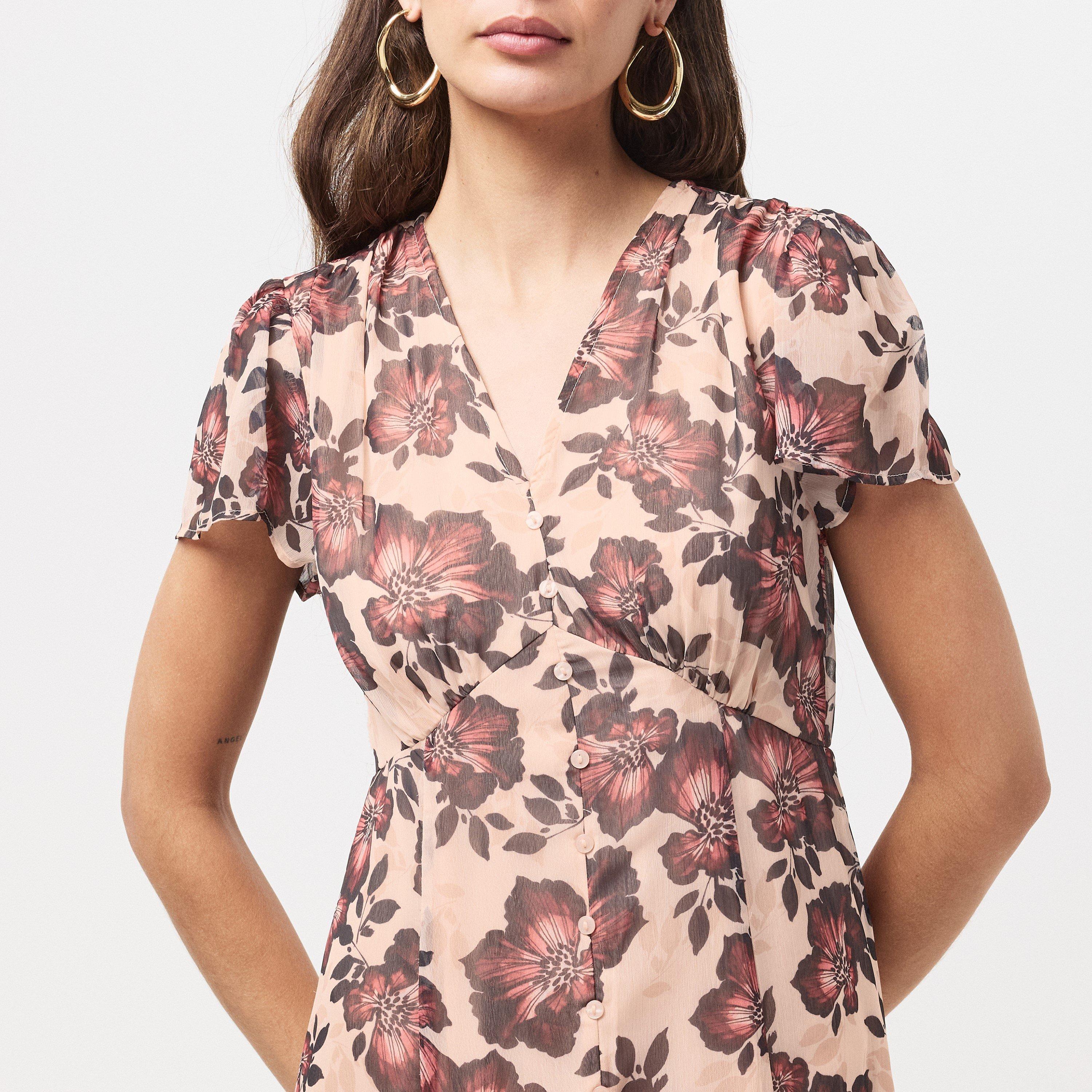 Cream Multi - French Connection - Women's Elyse A Line Dress - 5