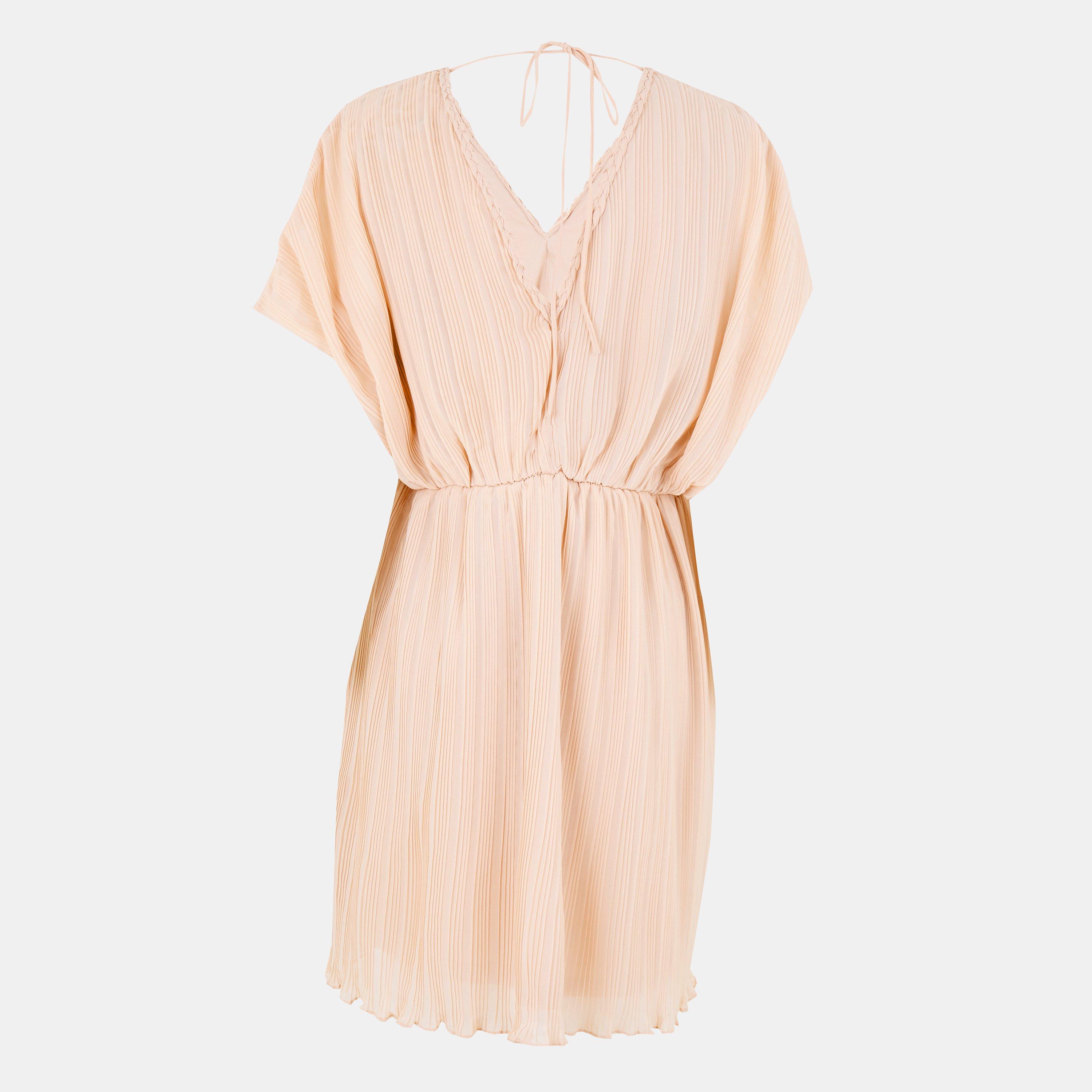 Ballet Pink - French Connection - Women's FC Chathia V-Neck Mini Dress - 2