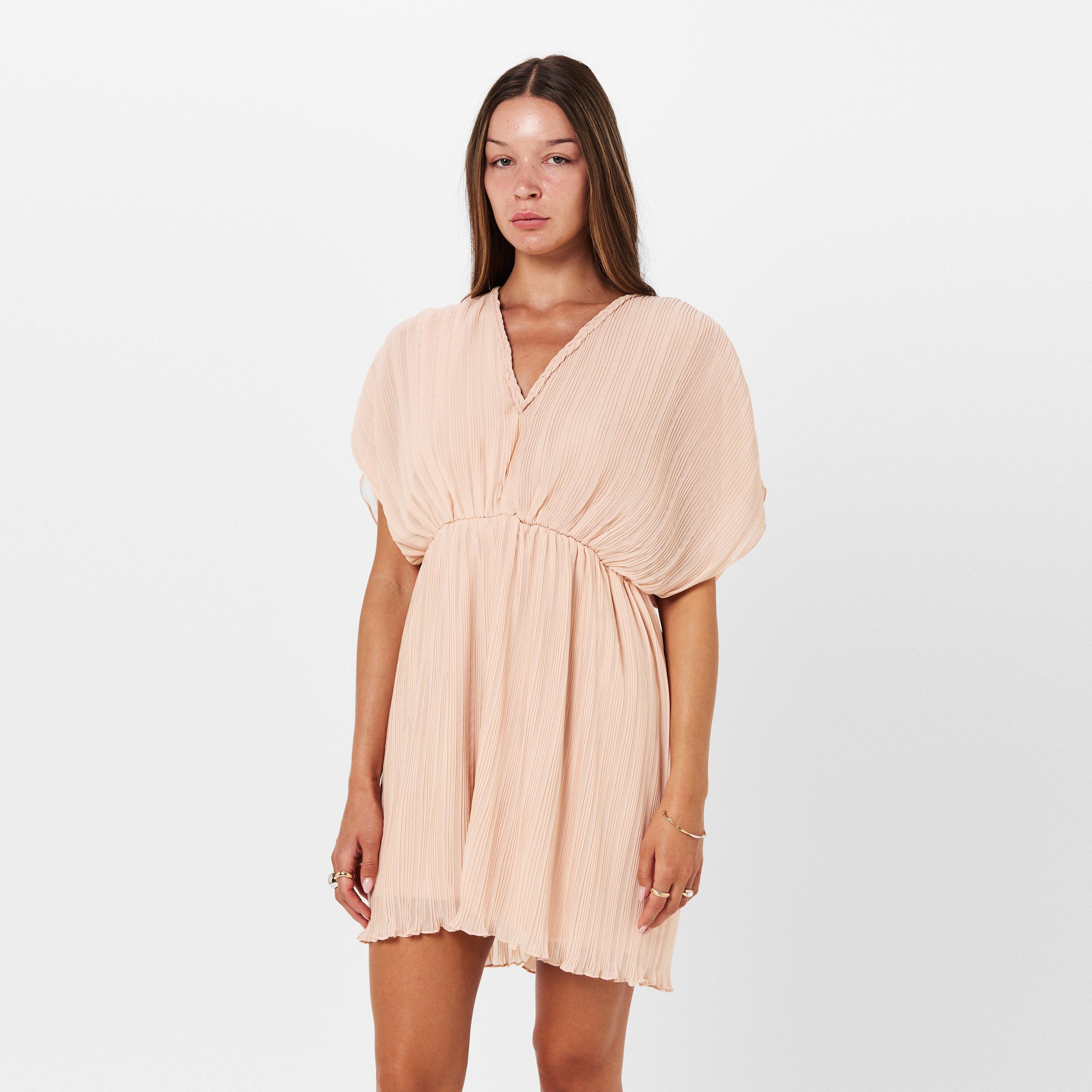 Ballet Pink - French Connection - Women's FC Chathia V-Neck Mini Dress - 3